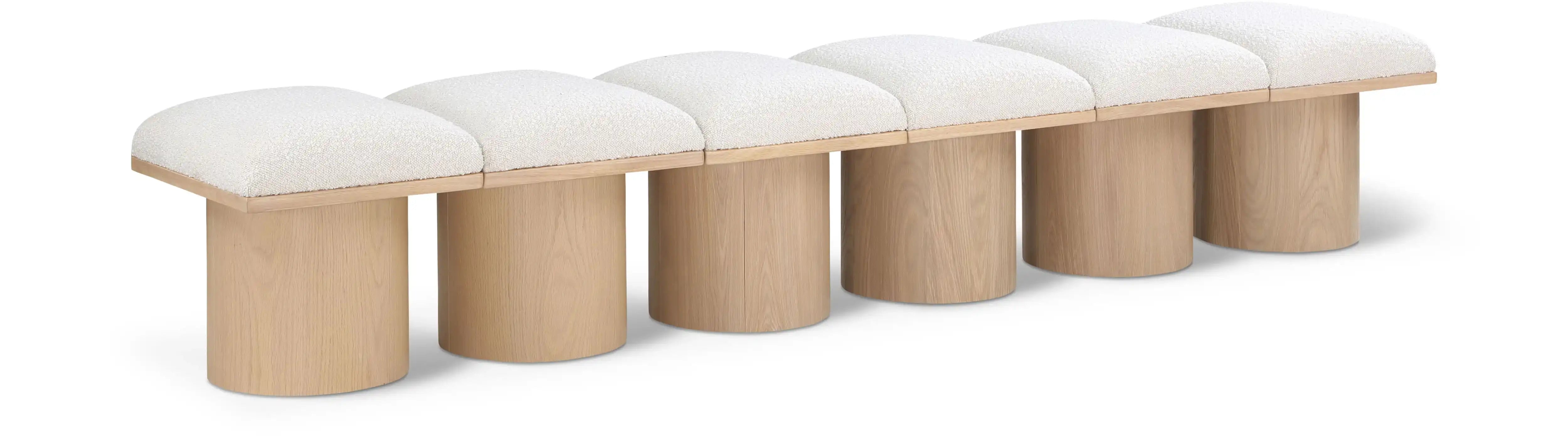 Pavilion - 6 Piece Modular Bench With Natural Base - Best Buy Furniture