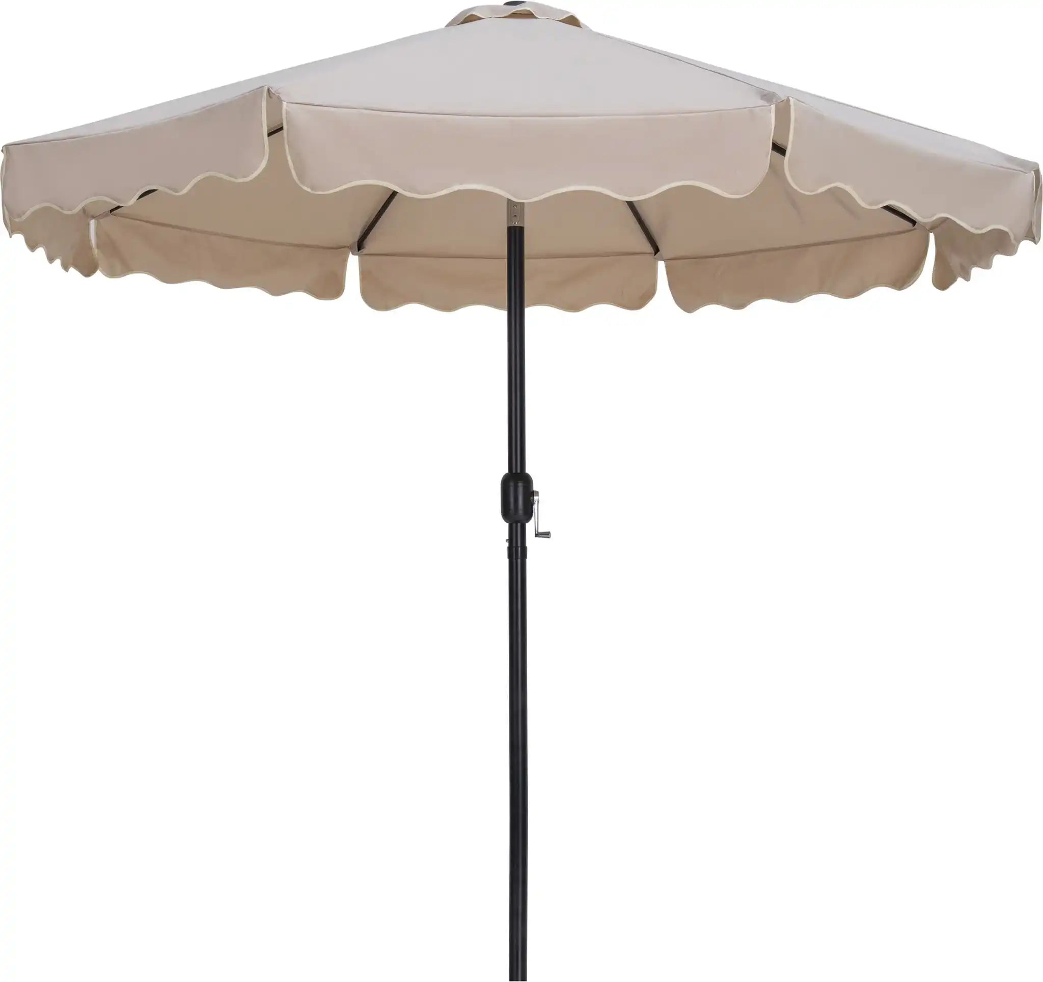 Amalfi - Aluminum Patio Umbrella - Black Base / Black Pole