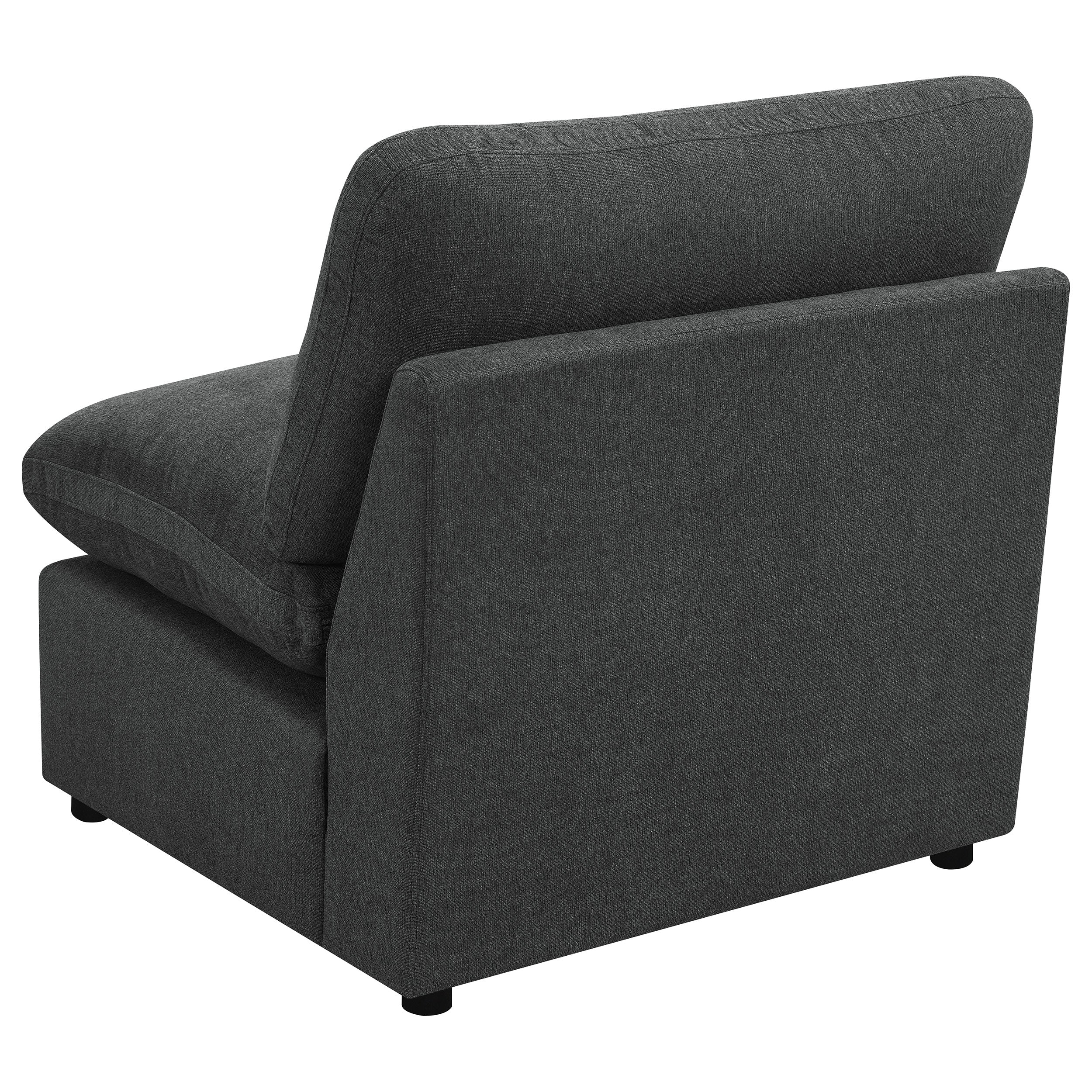 Collins Modular Armless Chair Dark Grey-