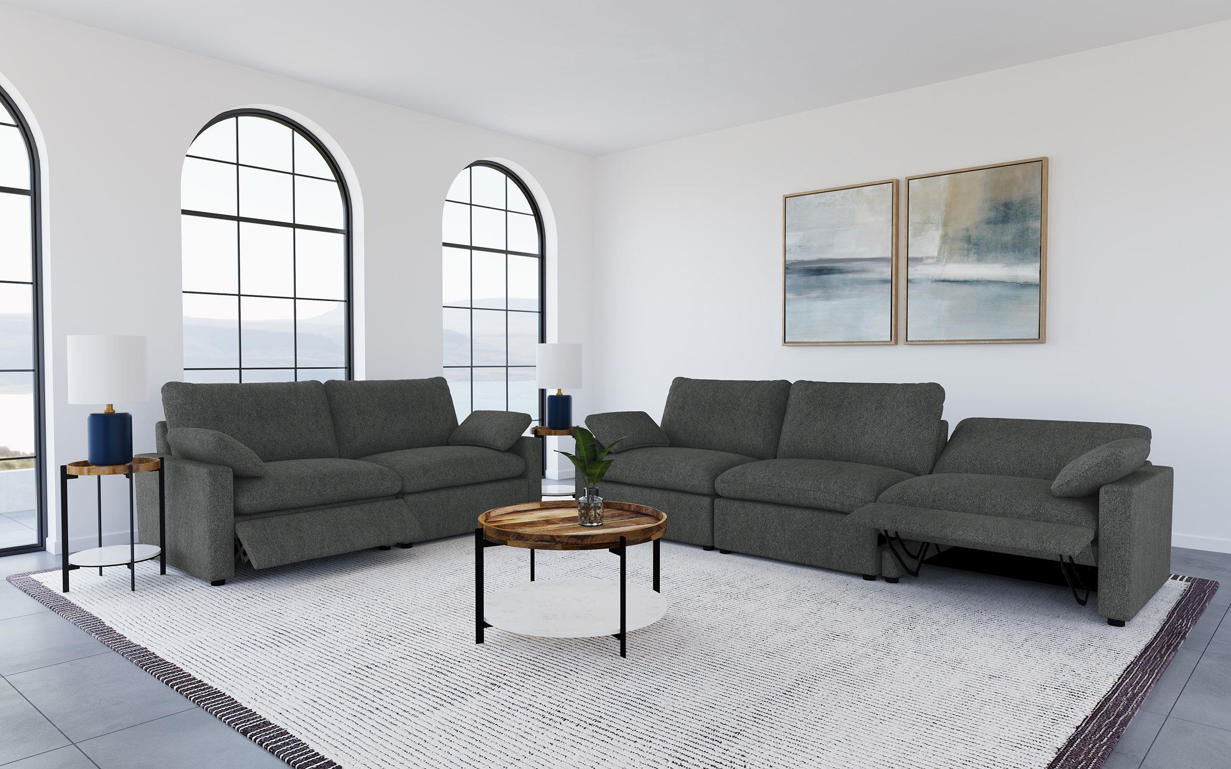 Collins Modular Power Sofa Dark Grey-