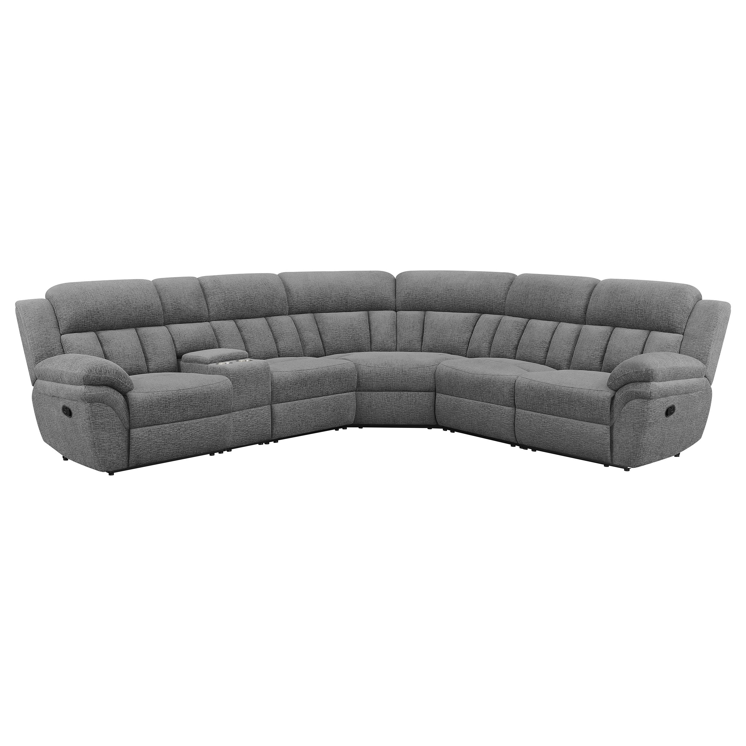 Bahrain 6-piece Modular Reclining Sectional Sofa Charcoal-CoasterEssence
