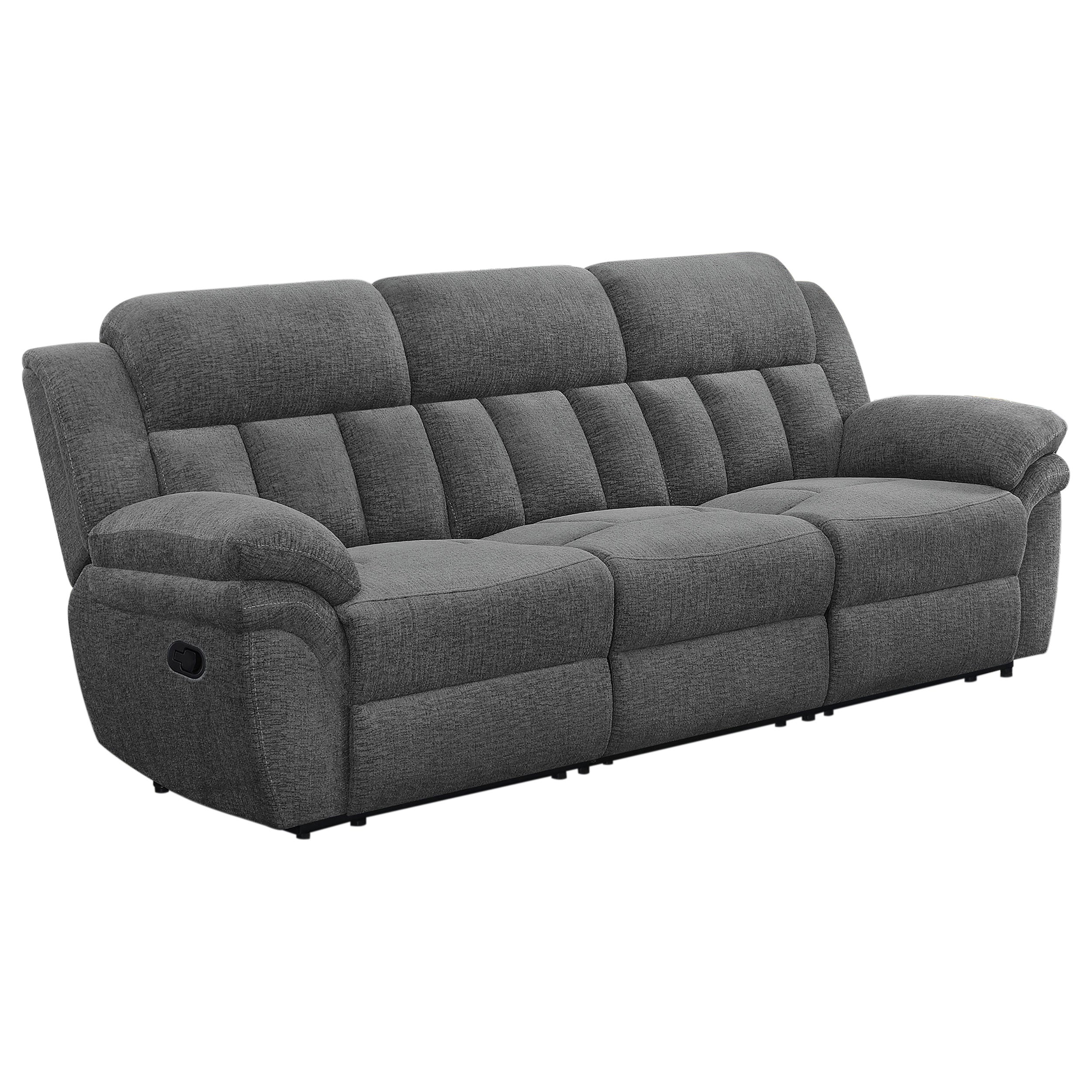 Bahrain Upholstered Motion Sofa Charcoal-CoasterEssence