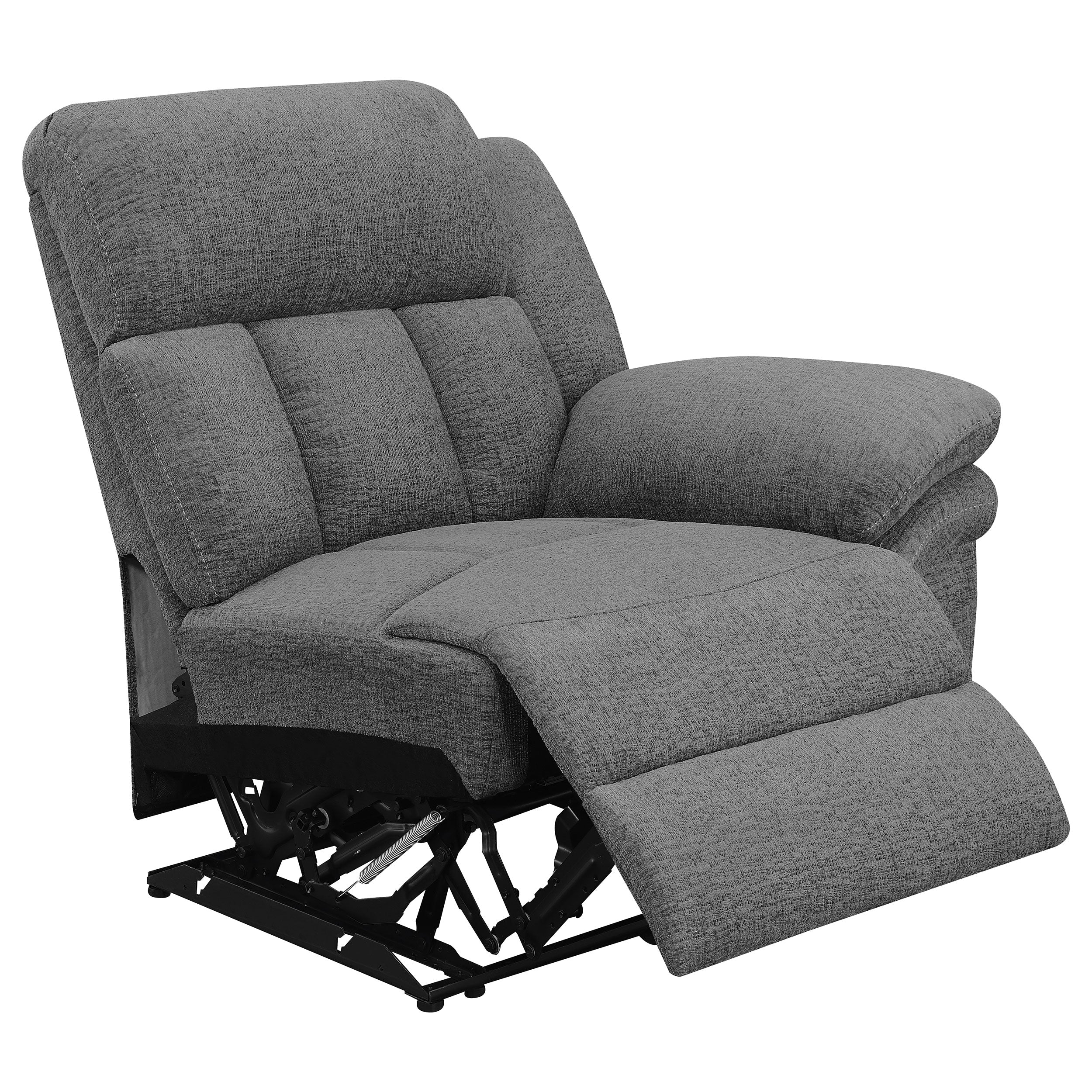 Bahrain Upholstered Motion Loveseat Charcoal-CoasterEssence