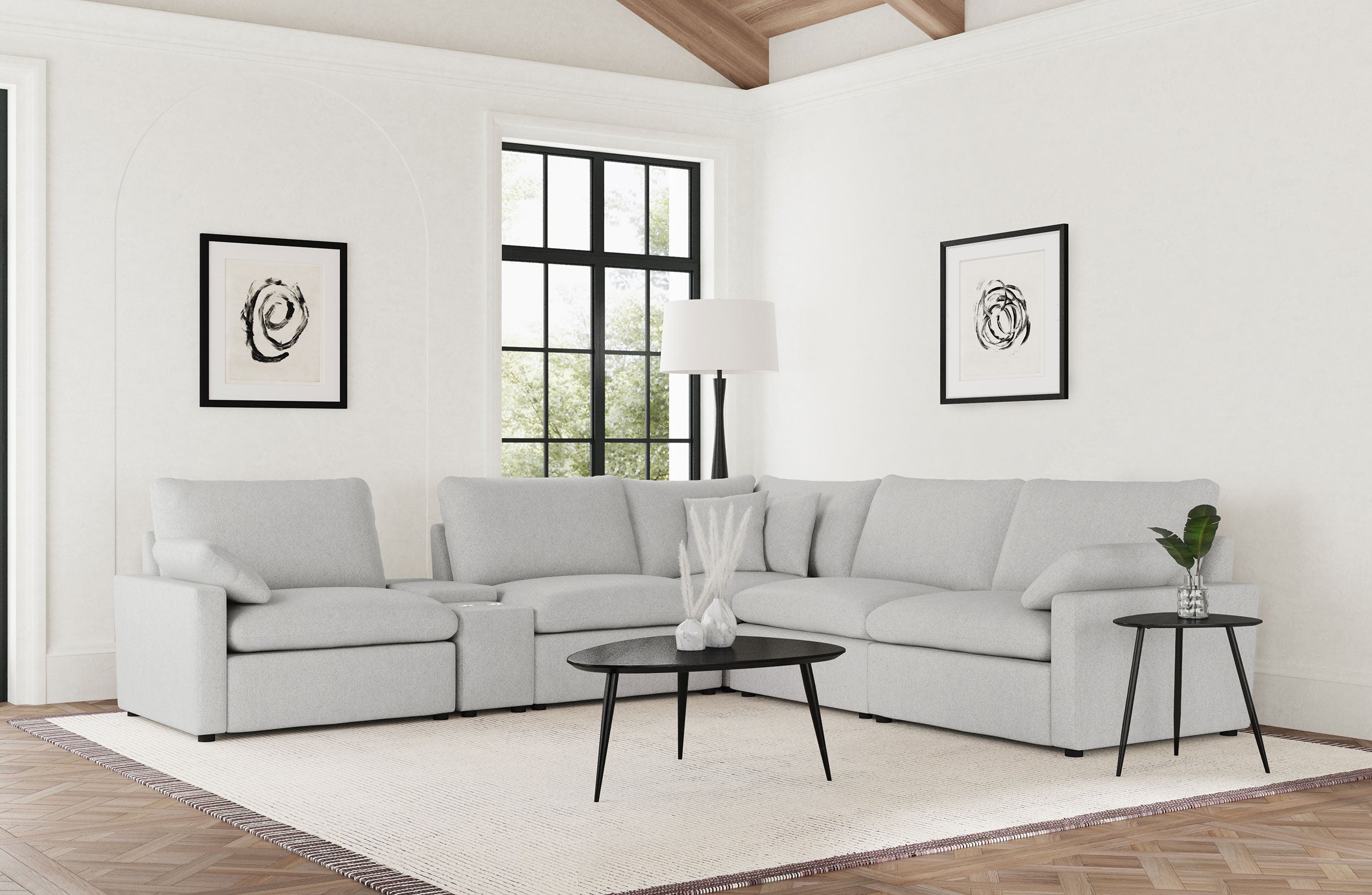 Collins 6-piece Modular Power Reclining Sectional Grey-