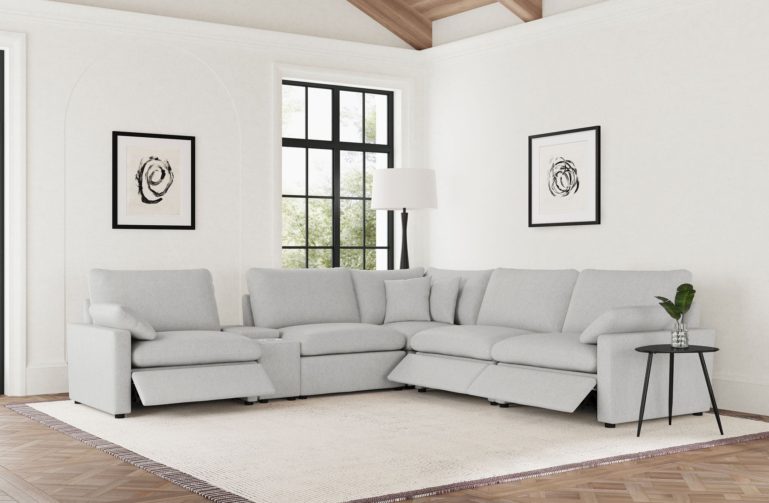 Collins 6-piece Modular Power Reclining Sectional Grey-
