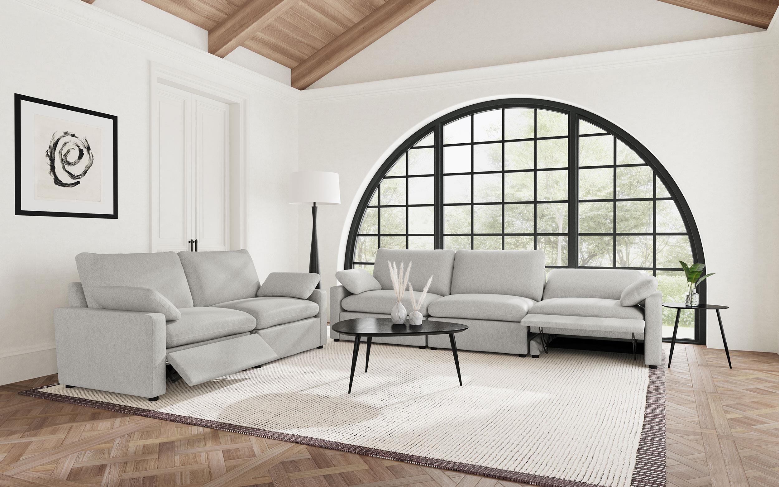 Collins Modular Power Loveseat Grey-