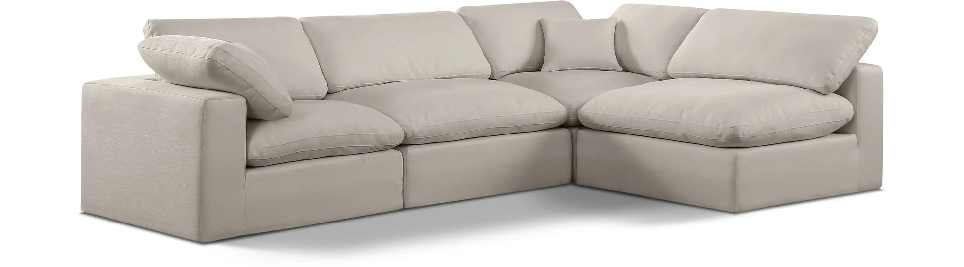 Comfy - 4 Piece Linen Fabric Modular Armless Sectional - Best Buy Furniture