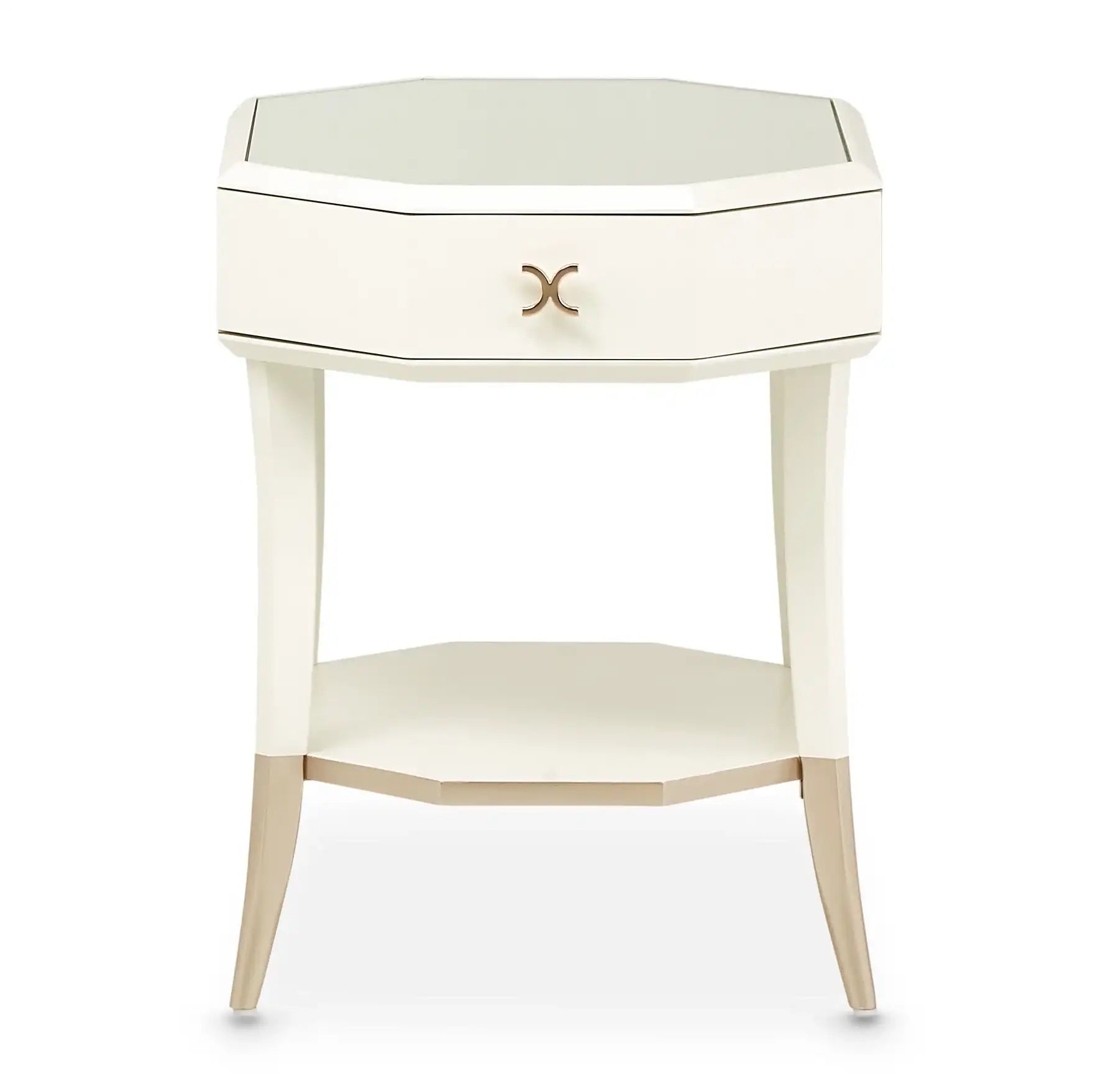 La Rachelle - Octagonal End Table - Champagne - Best Buy Furniture