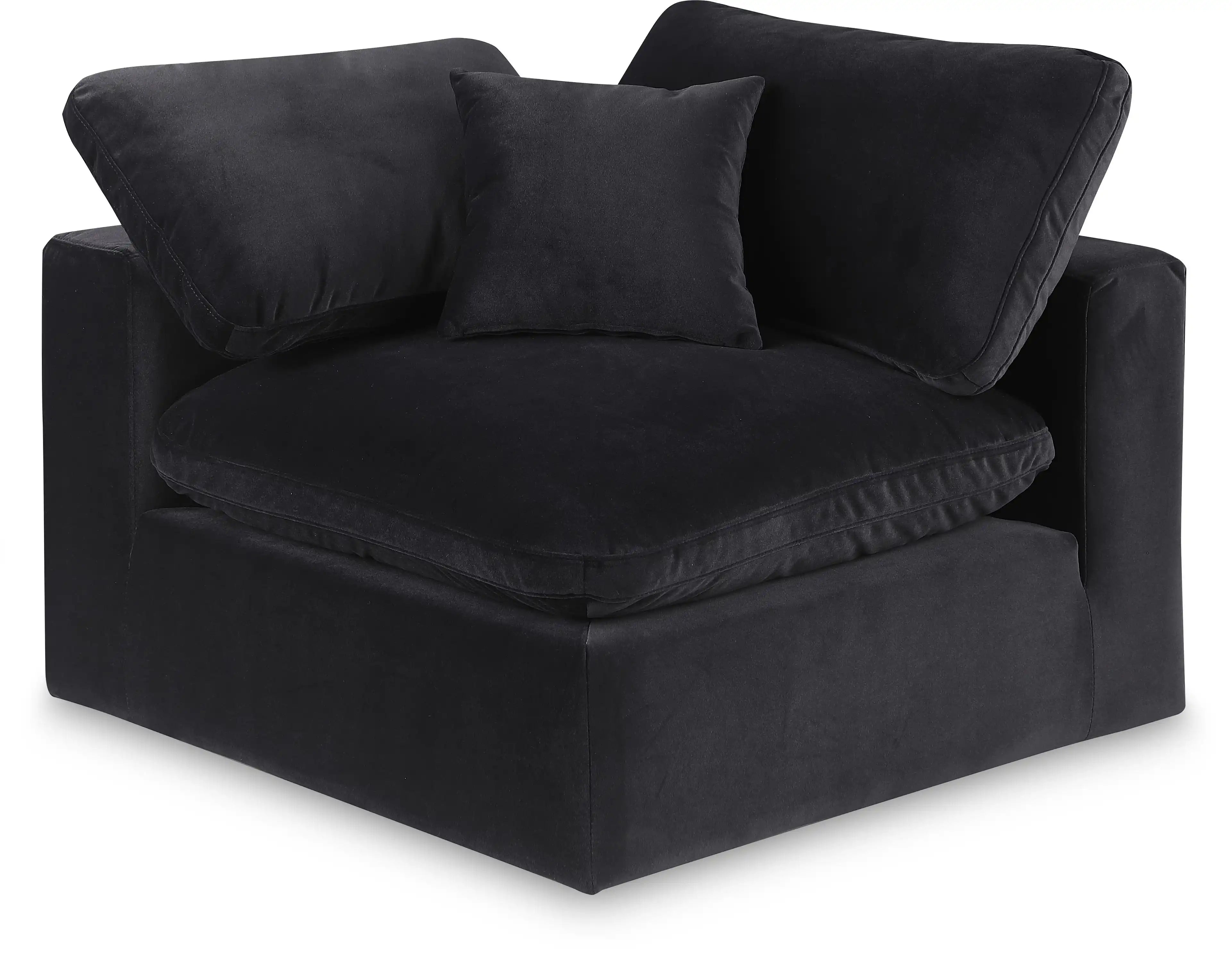 Comfy - Velvet Corner Chair - Best Buy Furniture