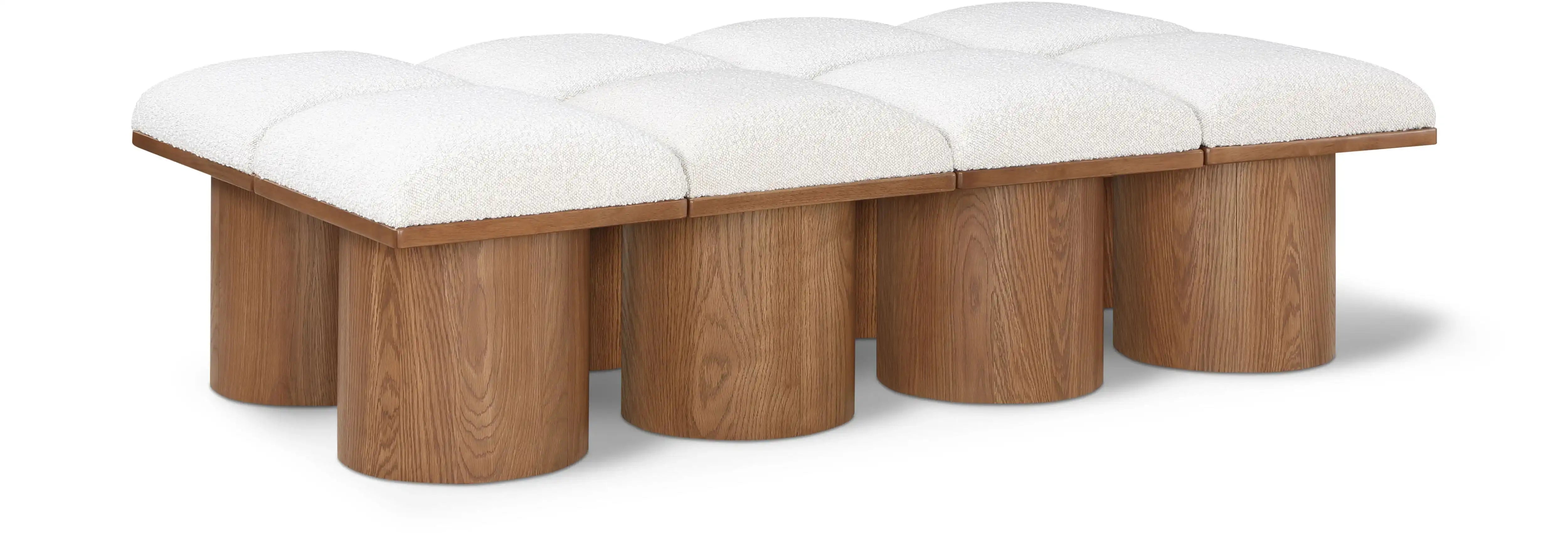 Pavilion - 8 Piece Modular Bench With Brown Base - Best Buy Furniture