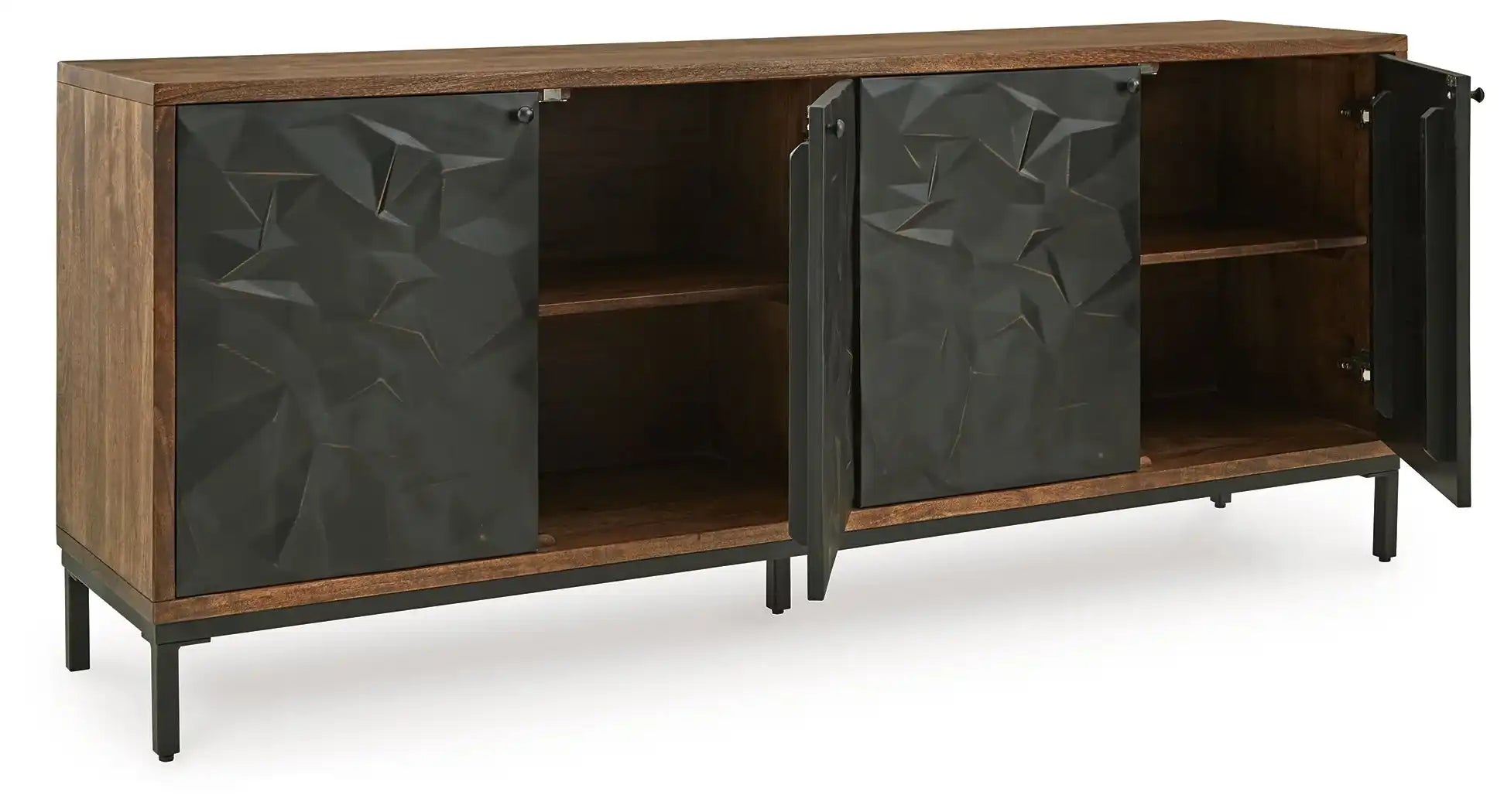 Dorannby - Accent Cabinet - Black / Brown - Best Buy Furniture