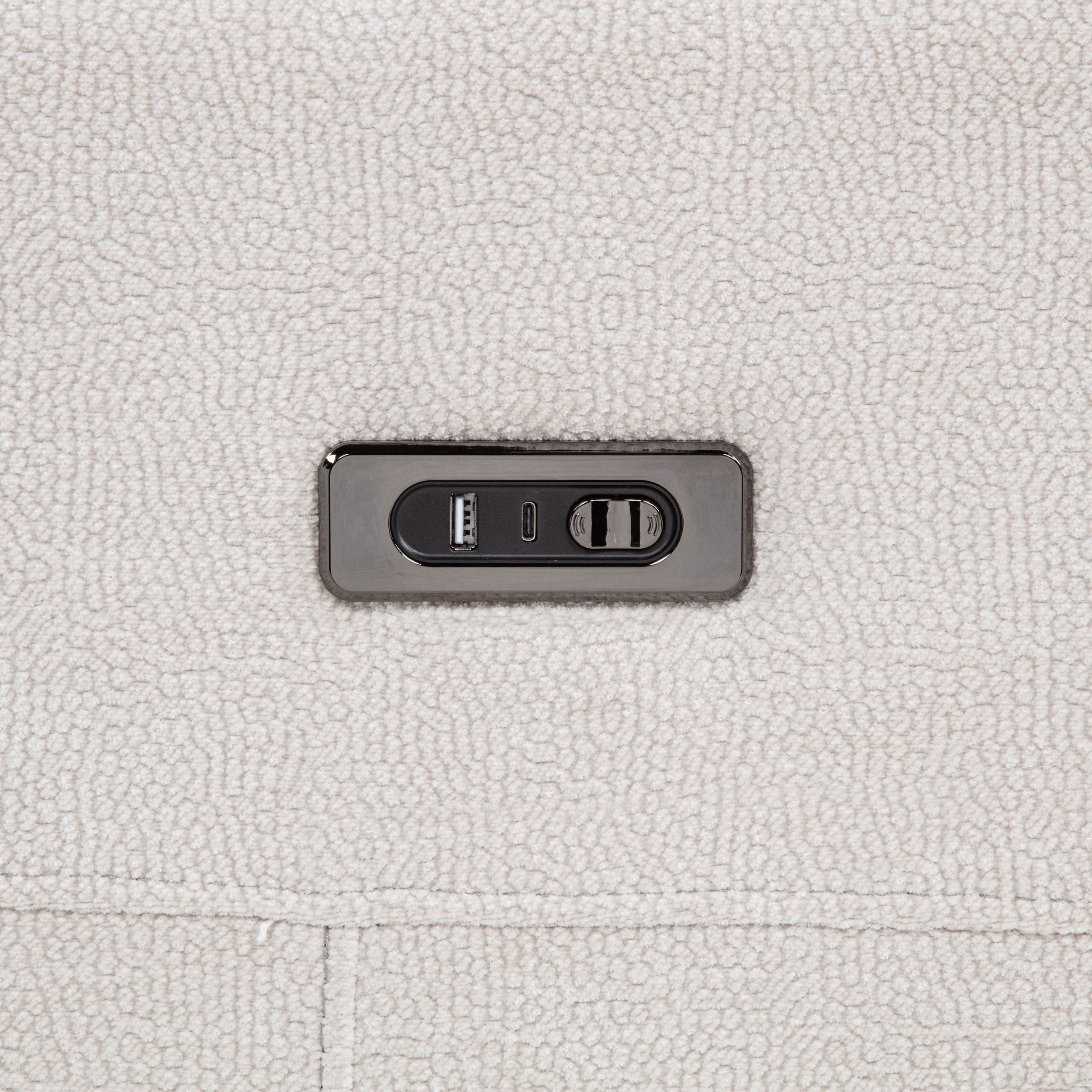 Kennett Chenille Upholstered Power Reclining Loveseat Ivory-