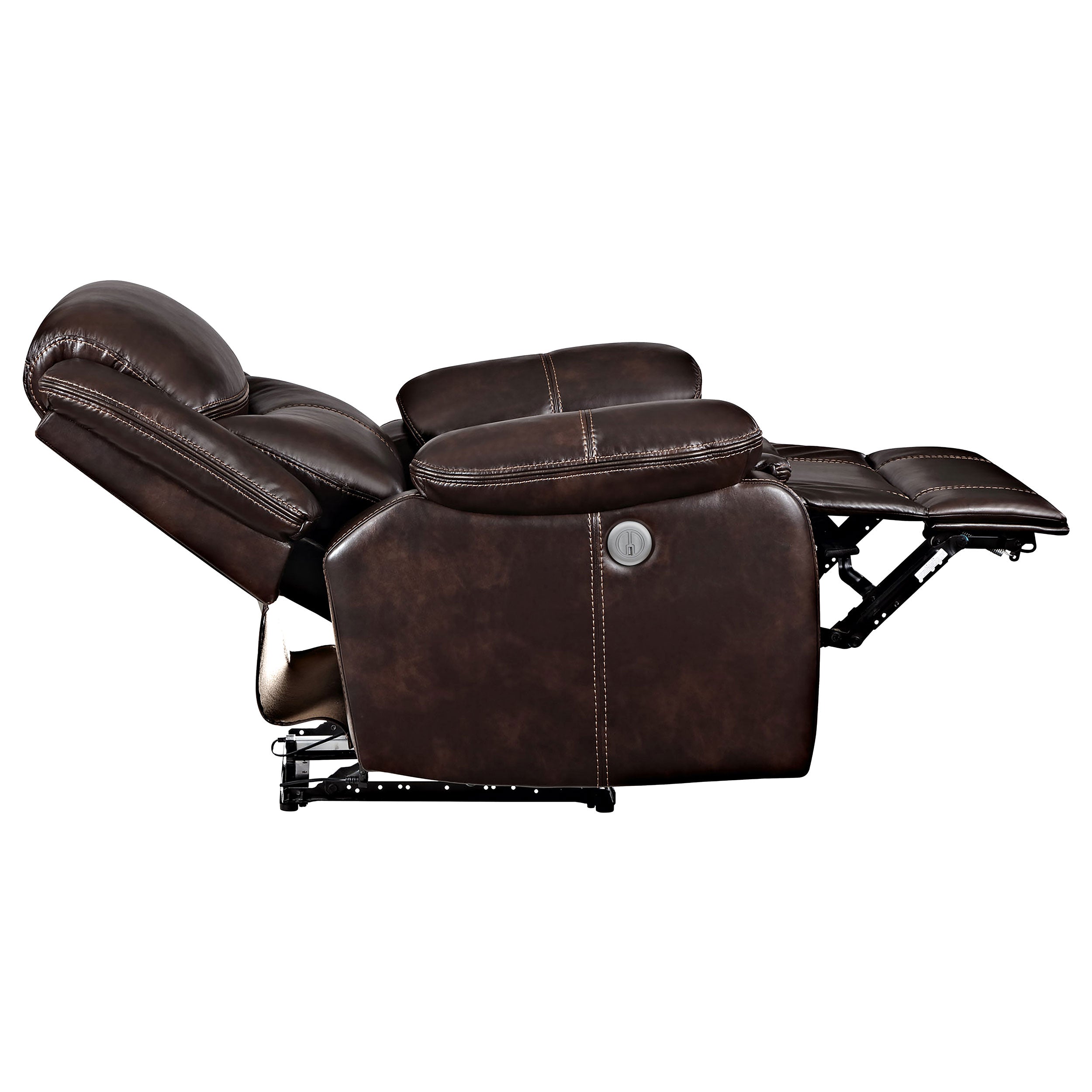 Sycamore Upholstered Power Recliner Chair Dark Brown-