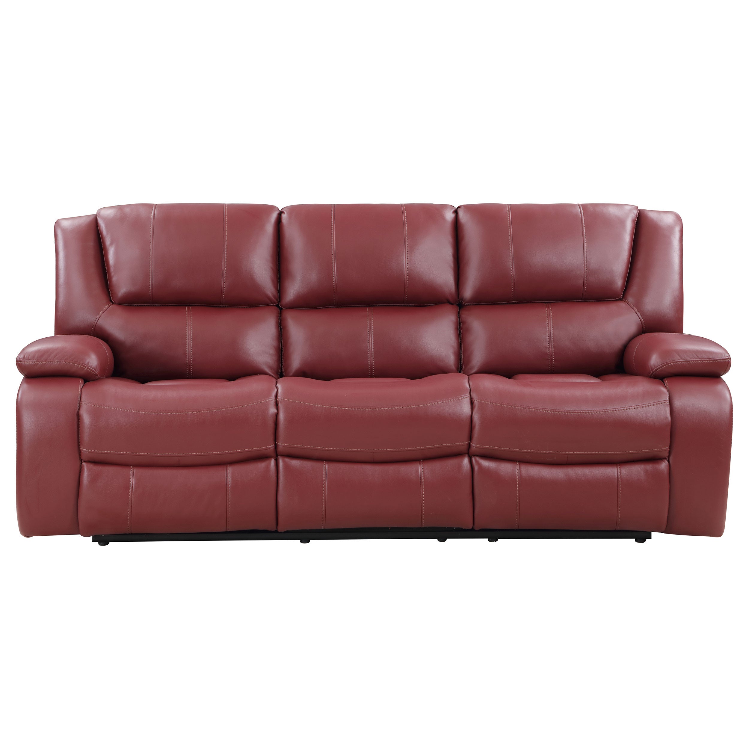 Camila Upholstered Motion Reclining Sofa Red-
