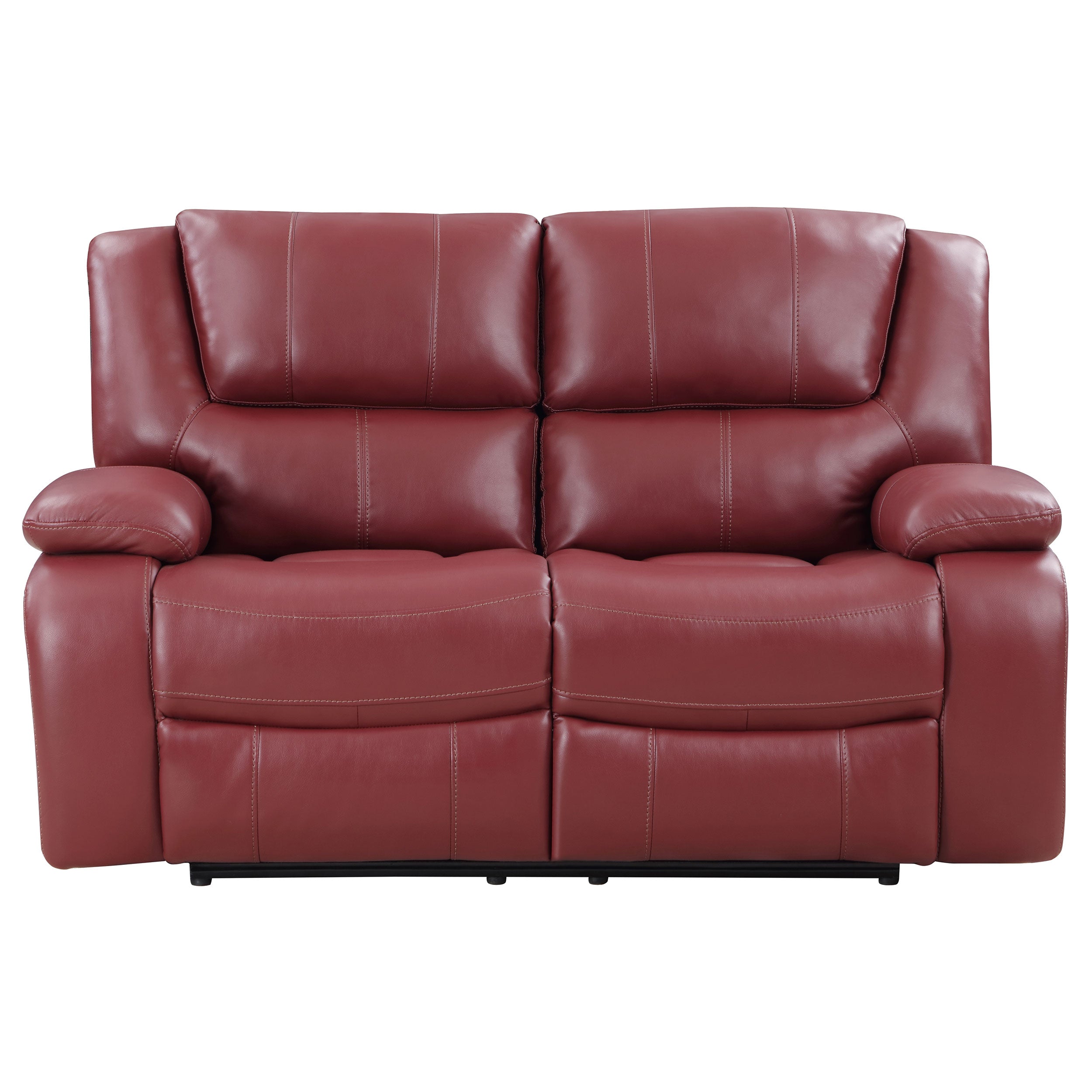 Camila Upholstered Motion Reclining Loveseat Red-
