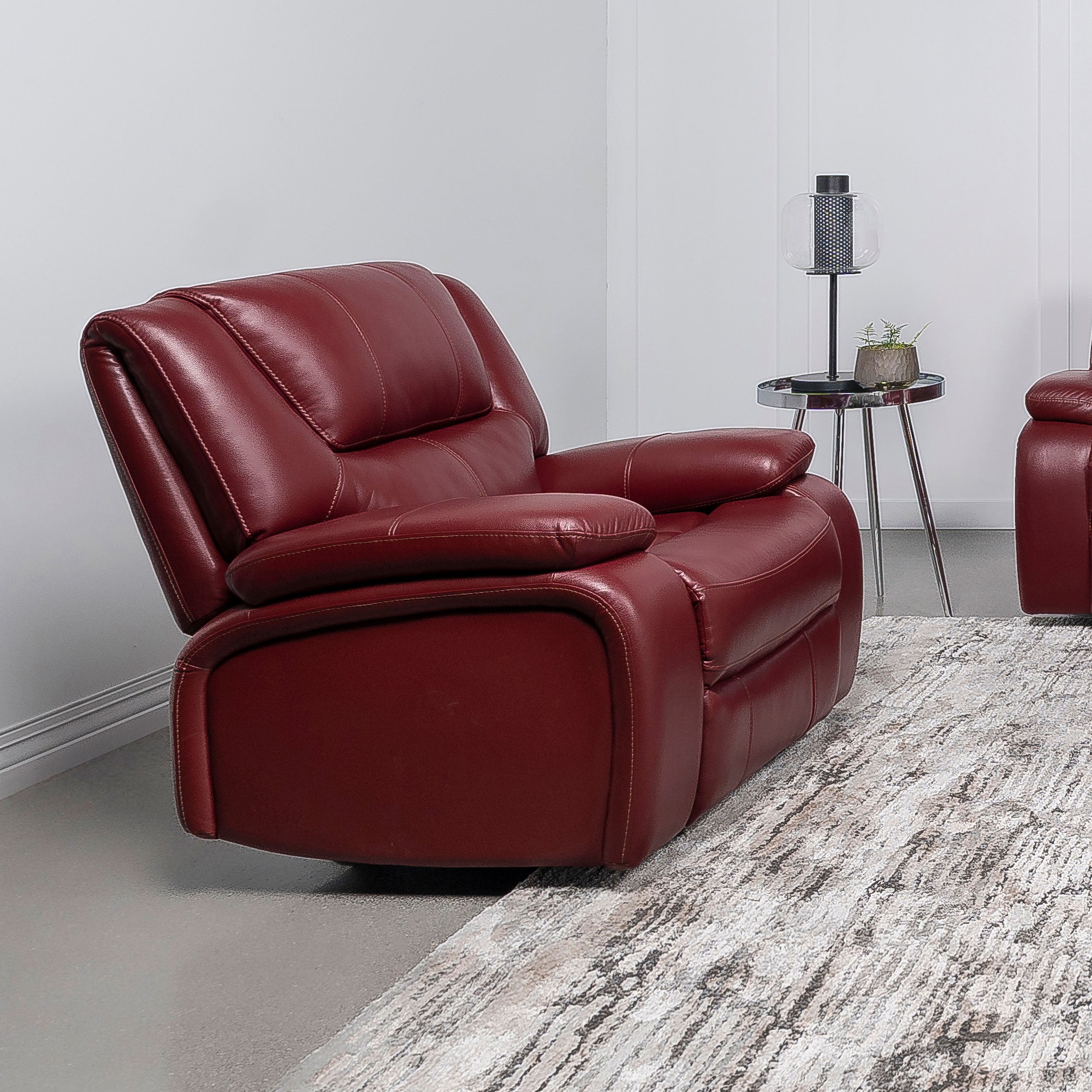 Camila Upholstered Glider Recliner Chair Red-