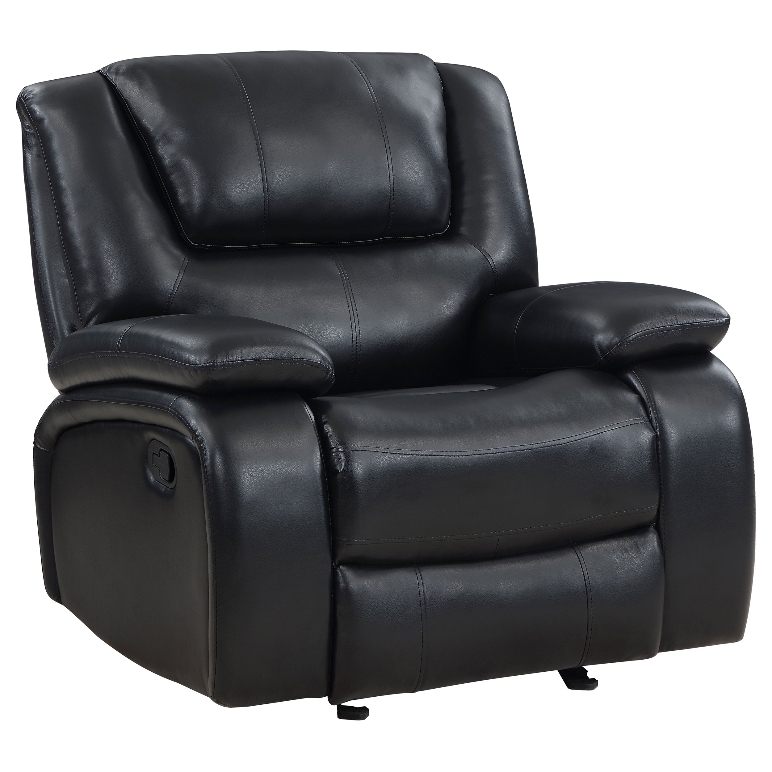 Camila Upholstered Glider Recliner Chair Black-