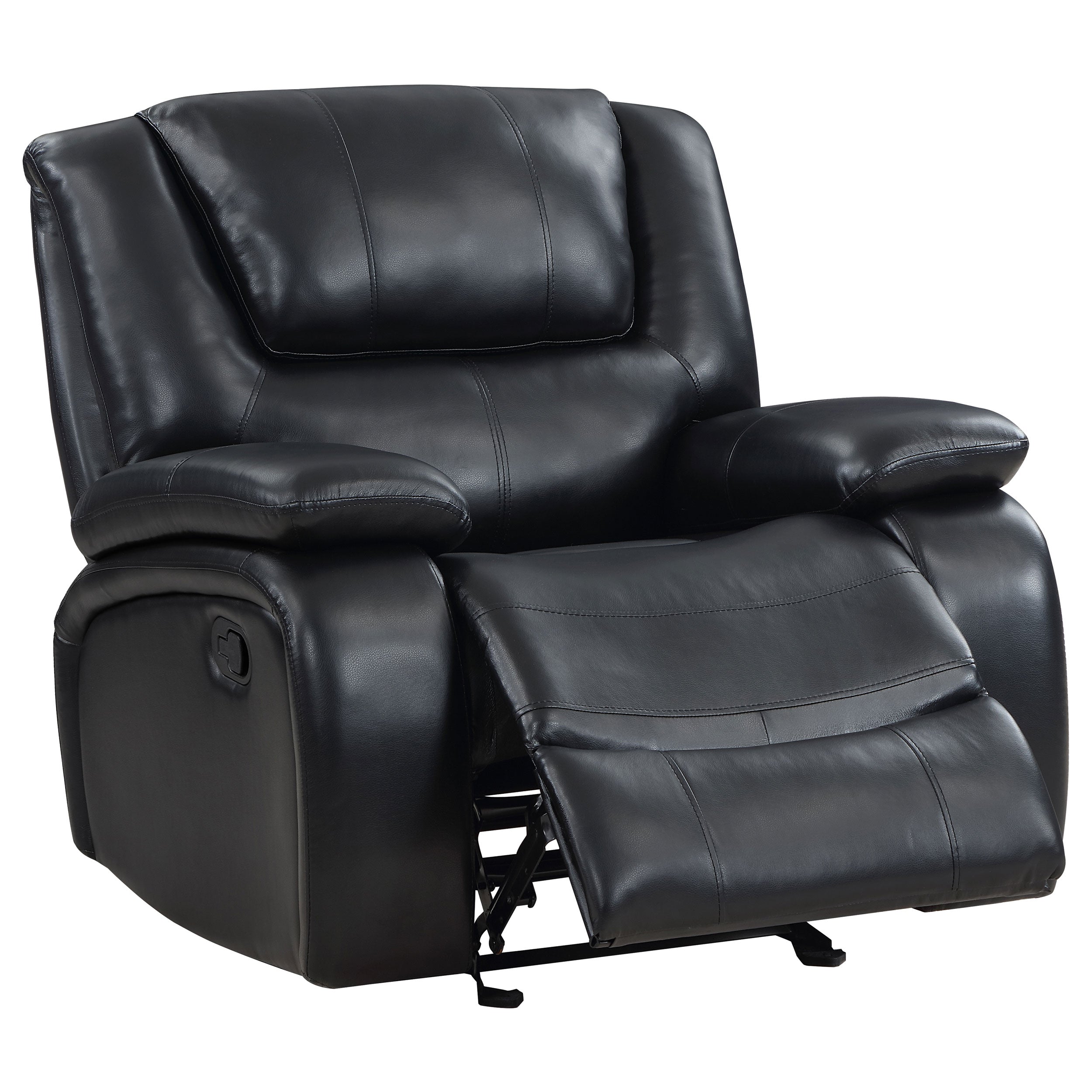 Camila Upholstered Glider Recliner Chair Black-