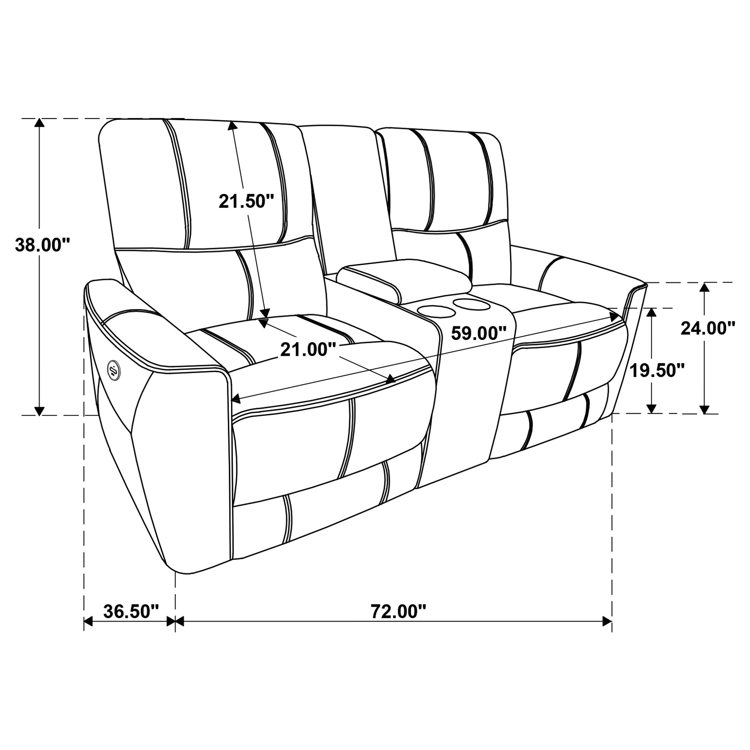 Greenfield Upholstered Power Reclining Loveseat Saddle Brown-
