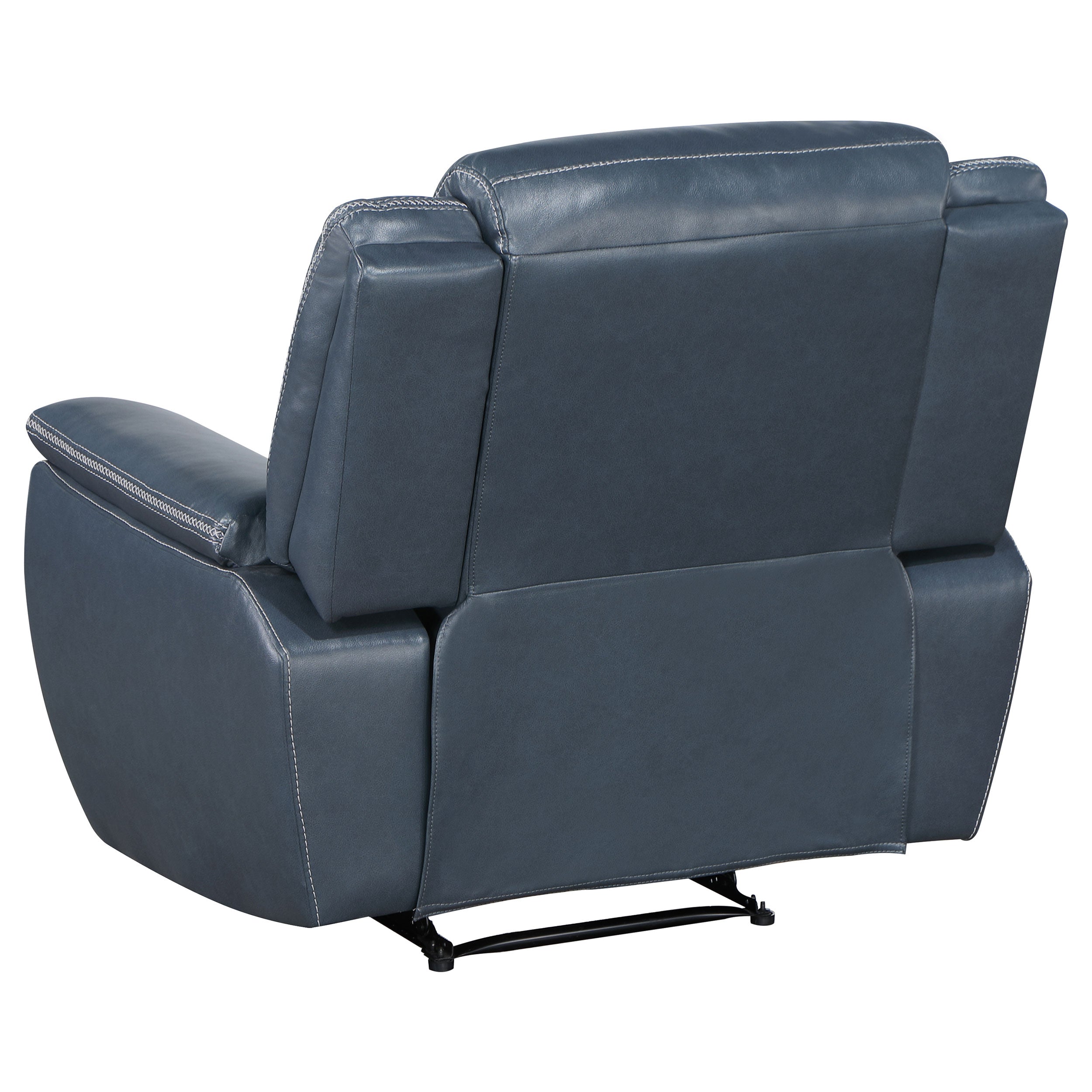 Sloane Upholstered Padded Arm Recliner Chair Blue-