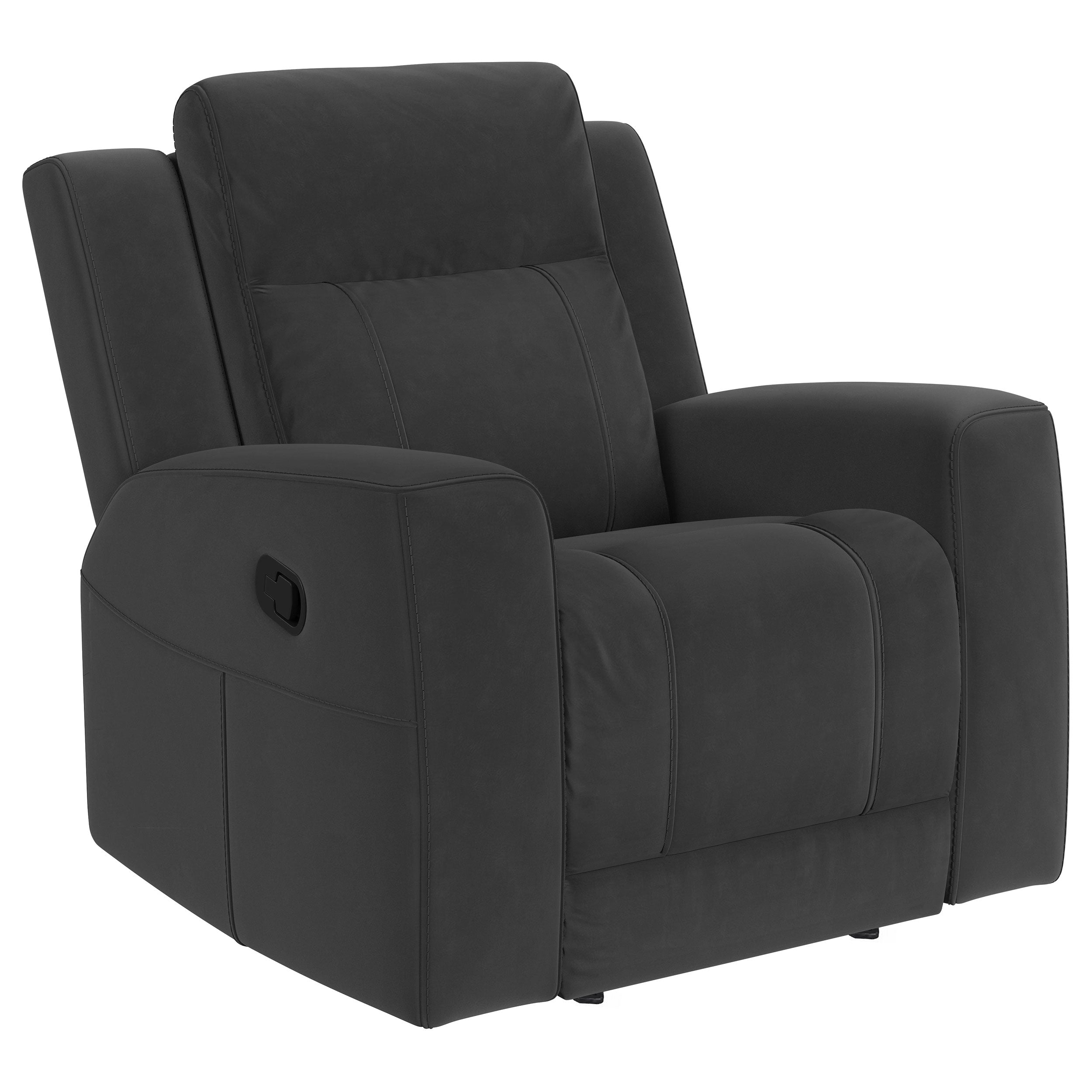Brentwood Upholstered Recliner Chair Dark Charcoal-