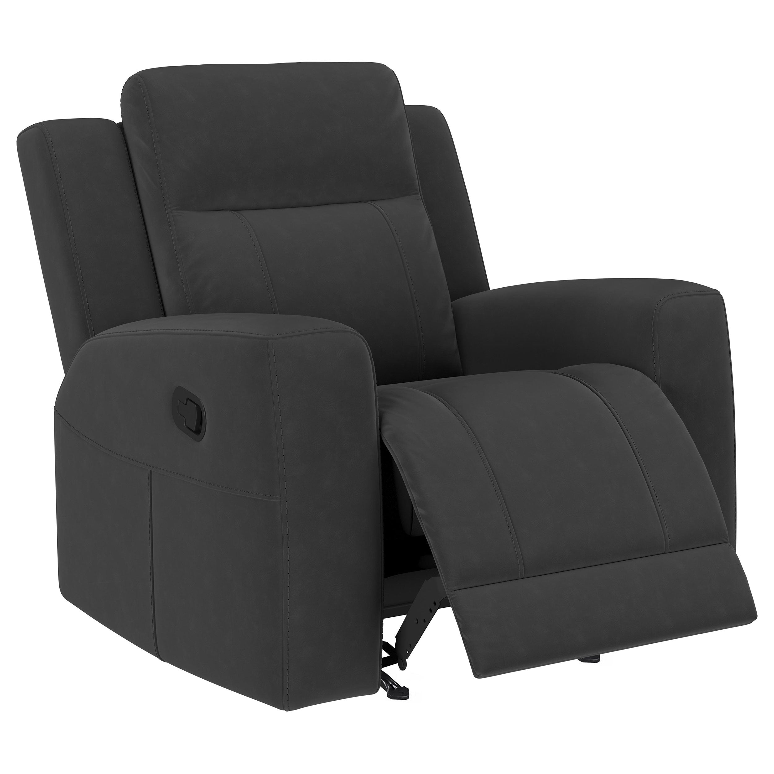 Brentwood Upholstered Recliner Chair Dark Charcoal-