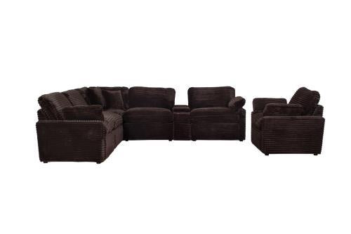 Collins 5-piece Modular Power Reclining Sectional Chocolate Brown-