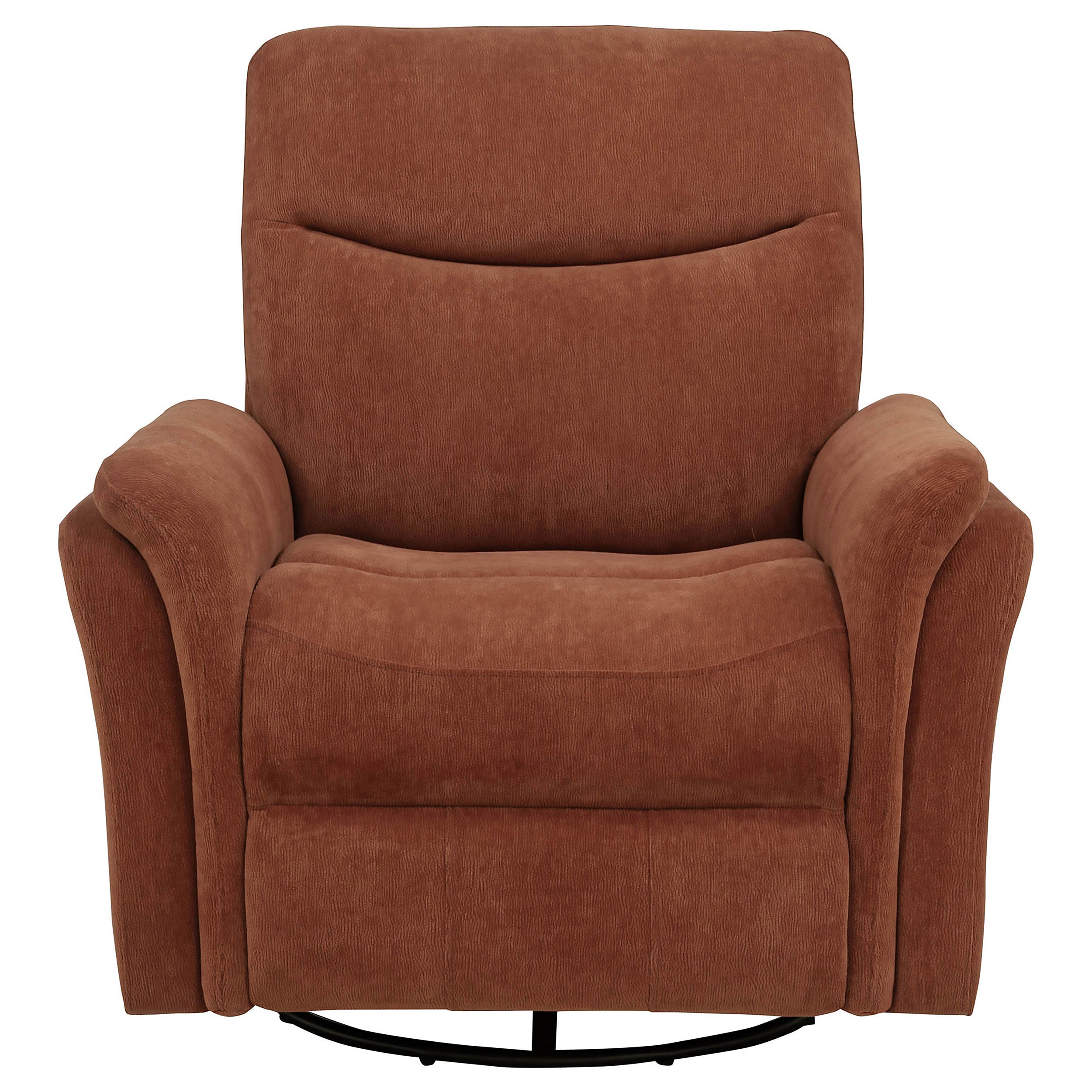 Adler Upholstered Power Swivel Glider Recliner Rust-