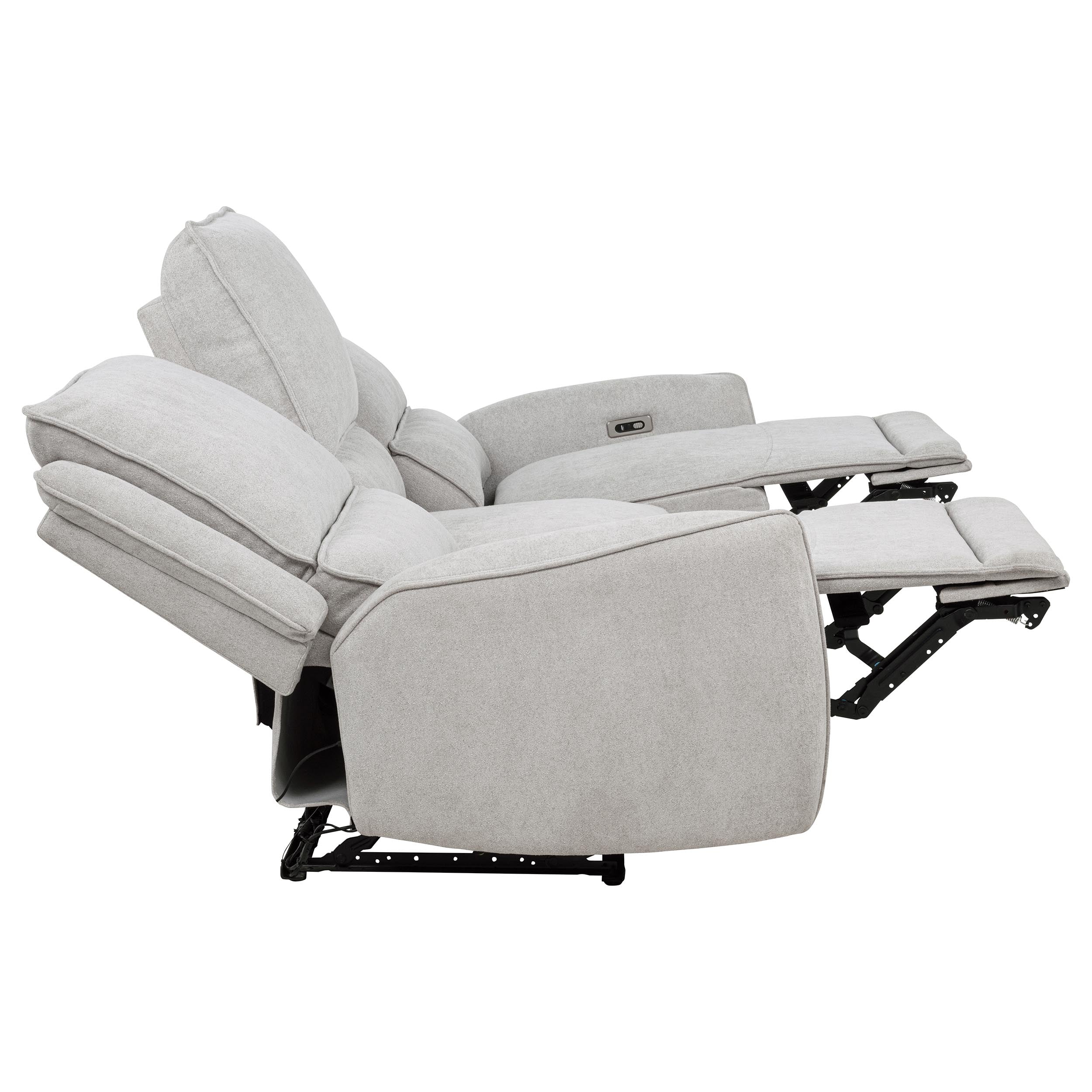 Sylmar Chenille Upholstered Power Reclining Sofa Dove Grey-
