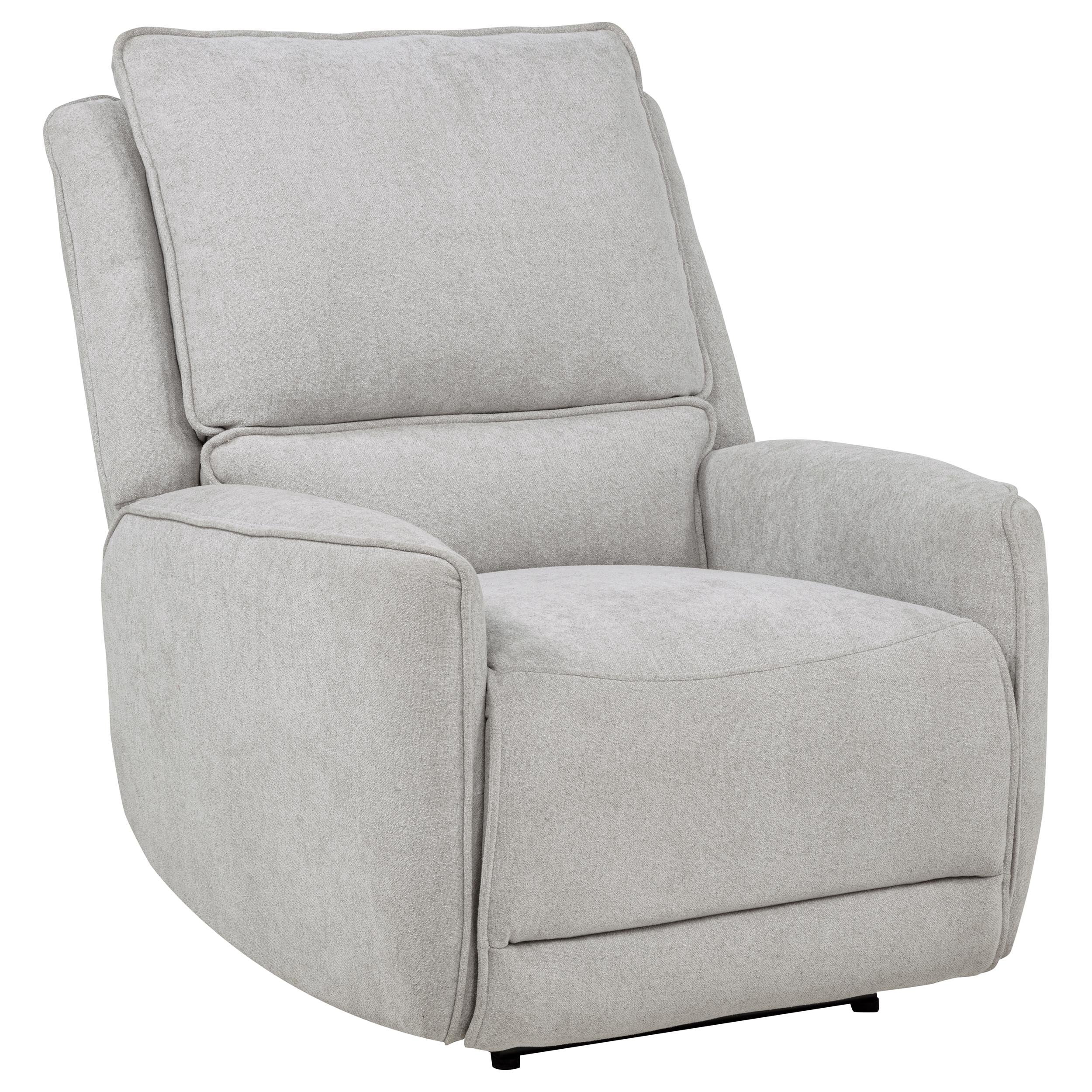 Sylmar Chenille Upholstered Power Recliner Dove Grey-
