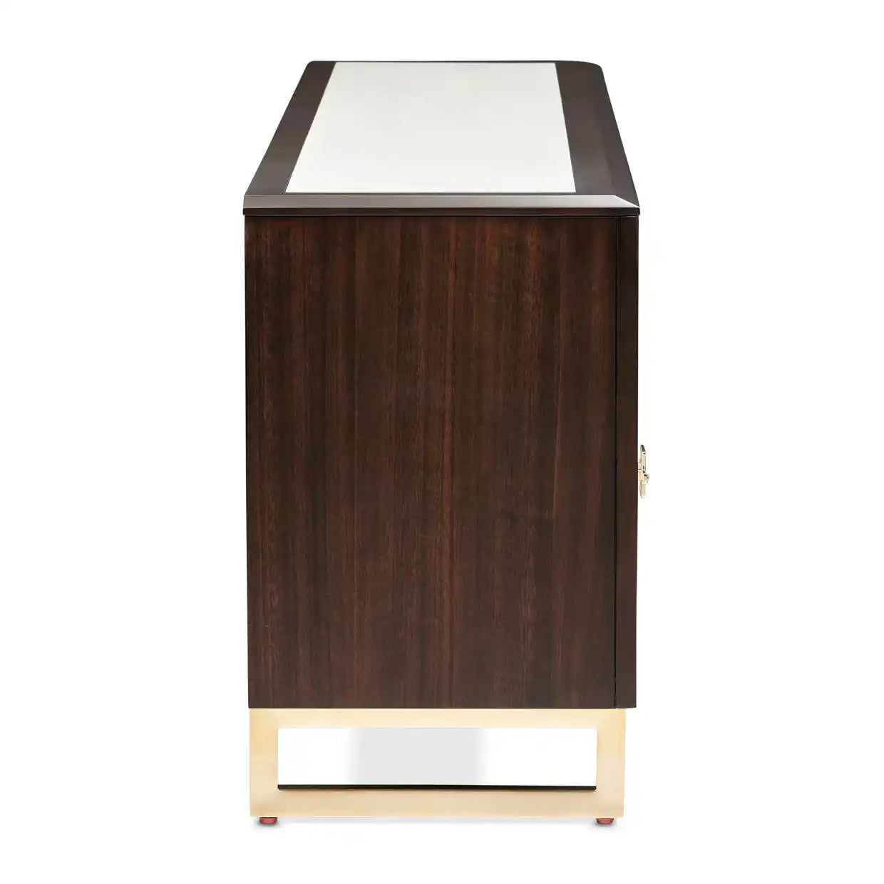 Belmont Place - Media Cabinet - White / Dark Brown - Best Buy Furniture