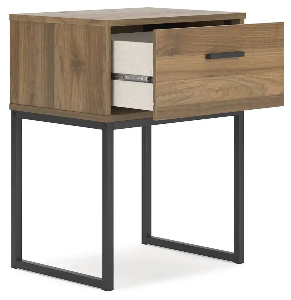 Deanlow - One Drawer Night Stand - Honey - Best Buy Furniture