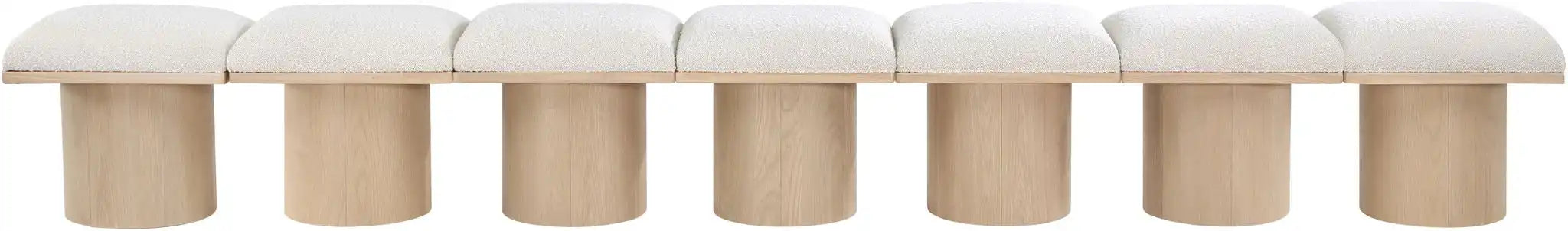 Pavilion - 7 Piece Modular Bench With Natural Base