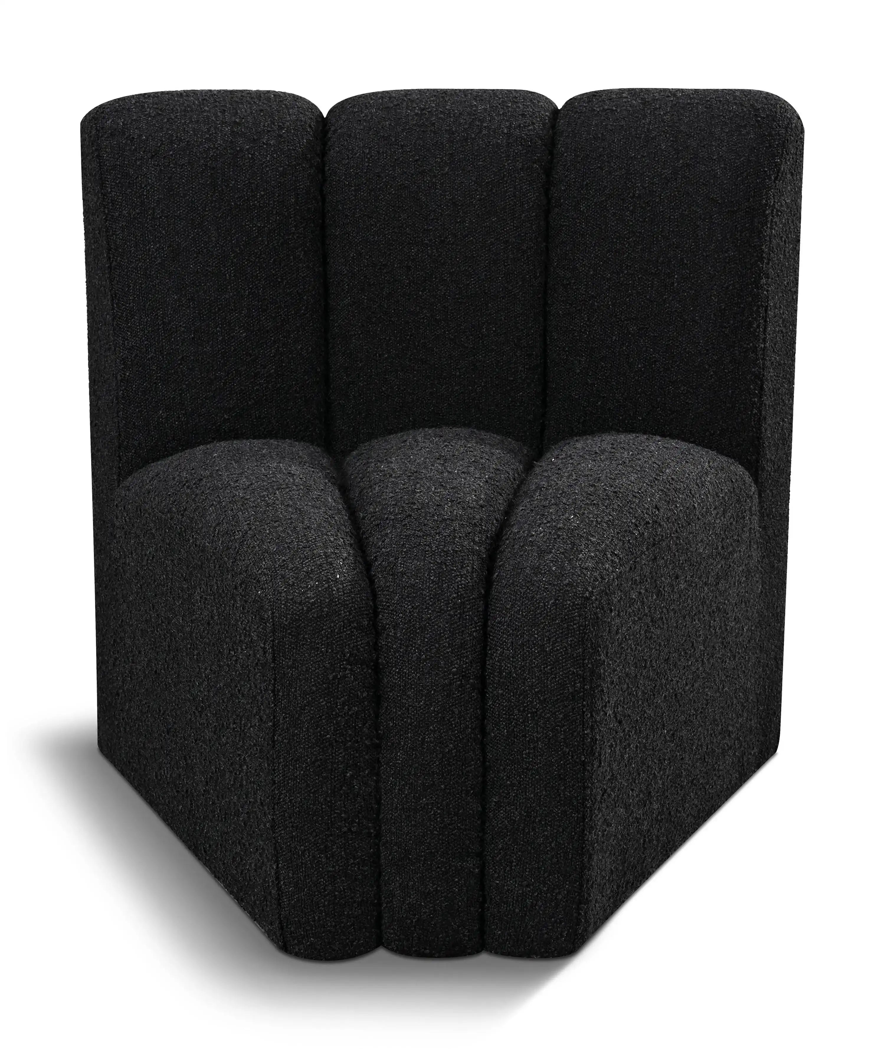 Arc - Boucle Fabric Curved Corner Chair - Best Buy Furniture