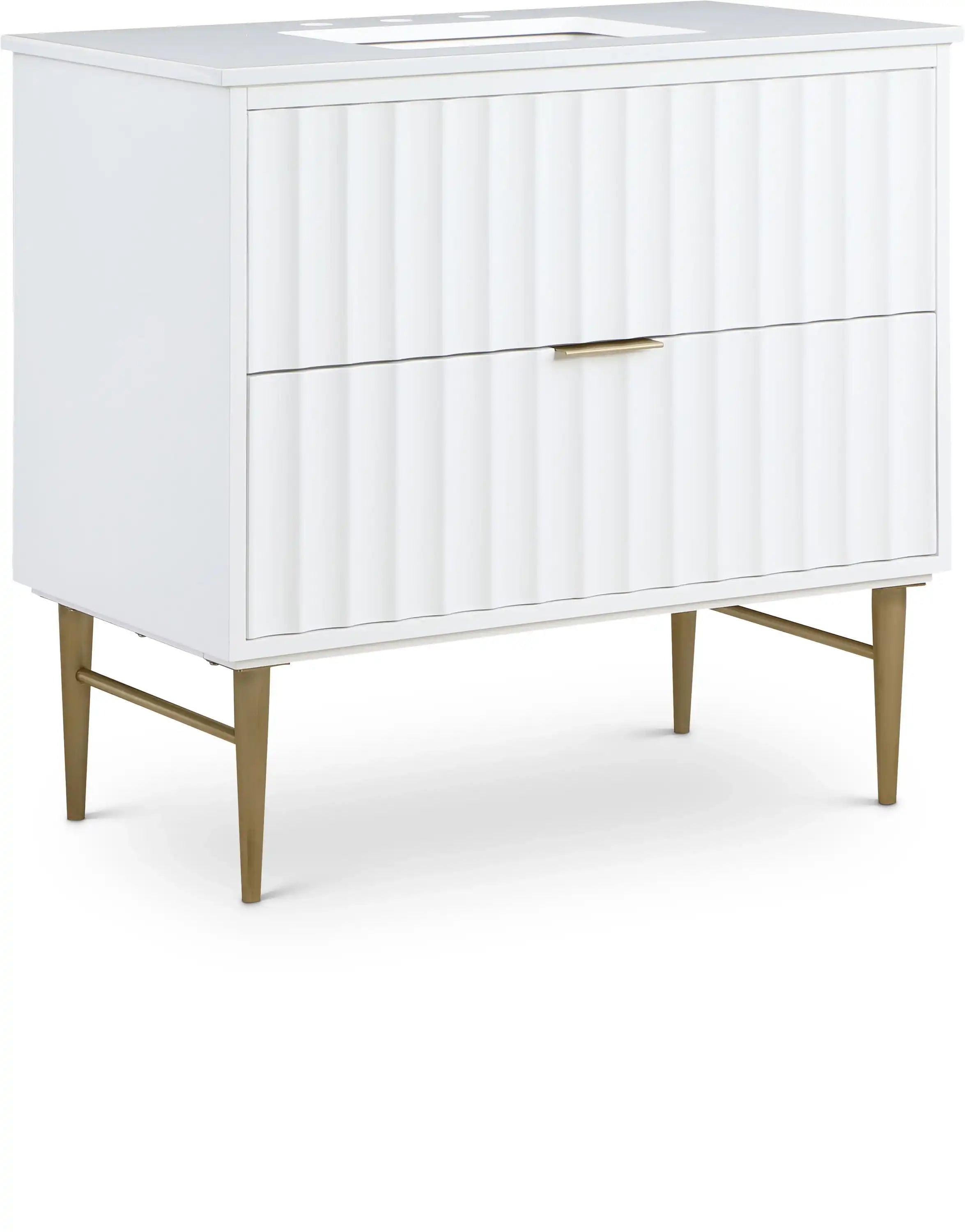 Modernist - Bathroom Vanity With Gold Legs - Best Buy Furniture