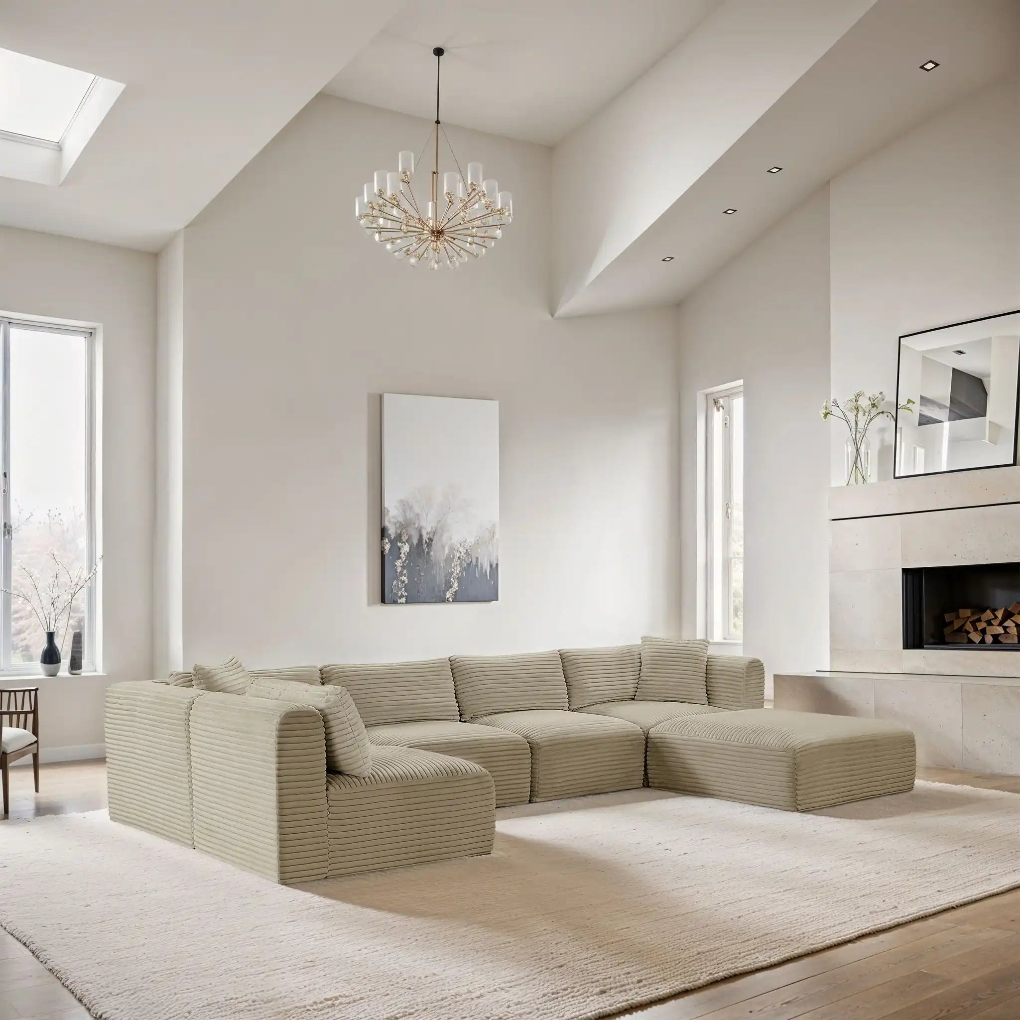 Shaggy - 6 Piece Modular U-Shaped Sectional