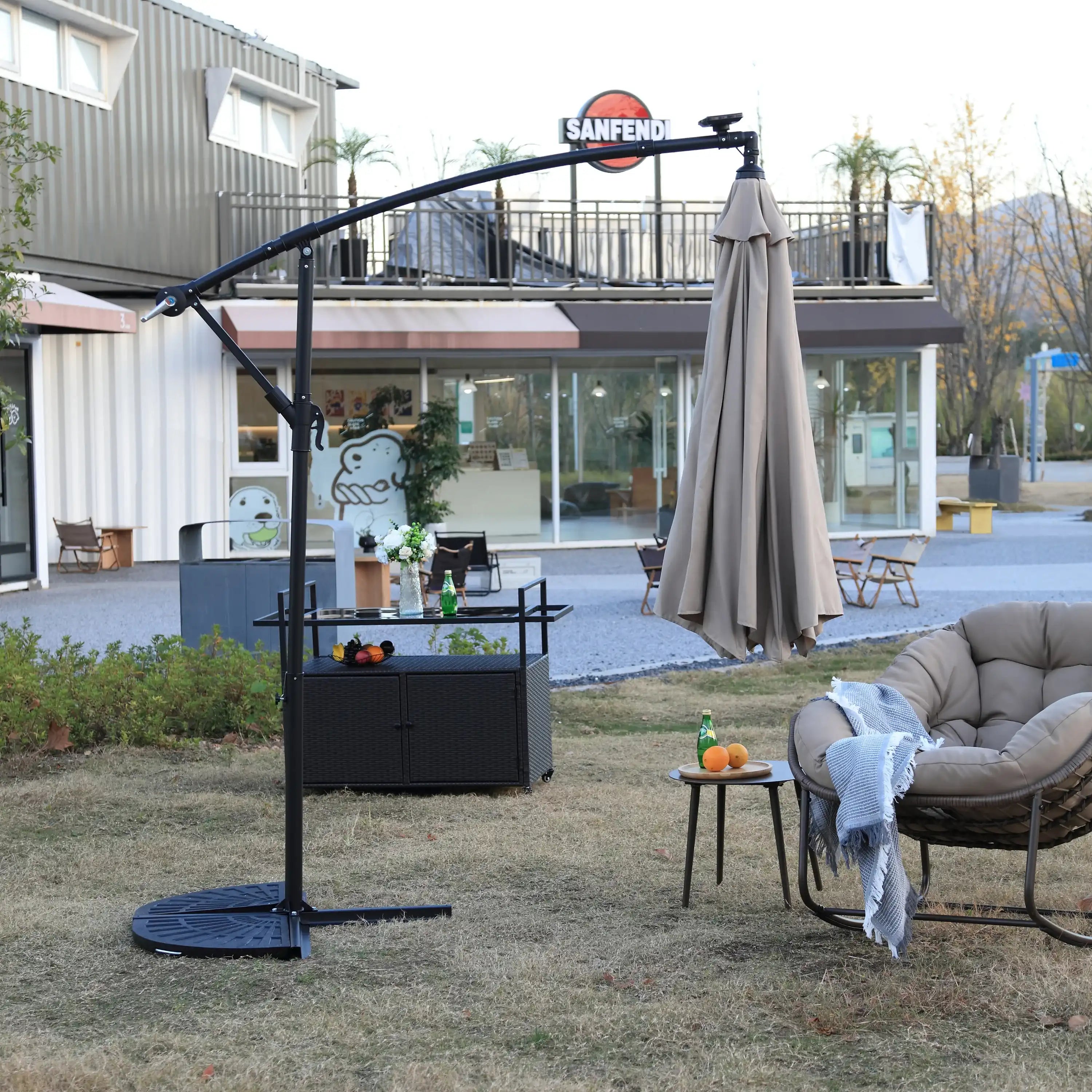 Solar LED Patio Umbrella | Large Outdoor Umbrella - Best Buy Furniture