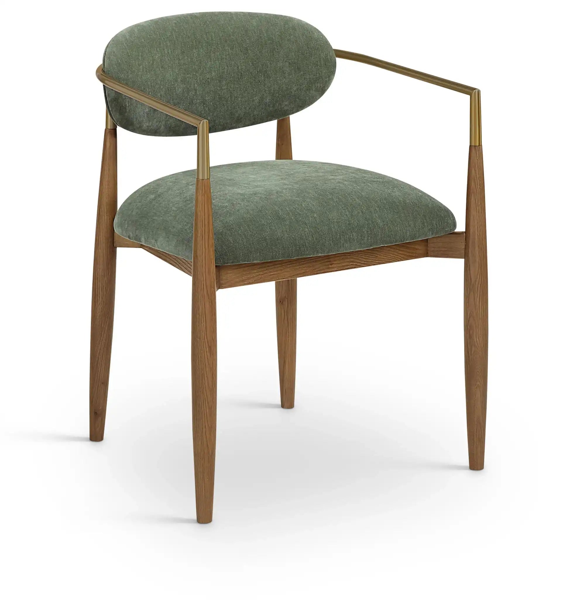 Riccio - Fabric Dining Arm Chair (Set of 2) - Walnut Frame - Best Buy Furniture
