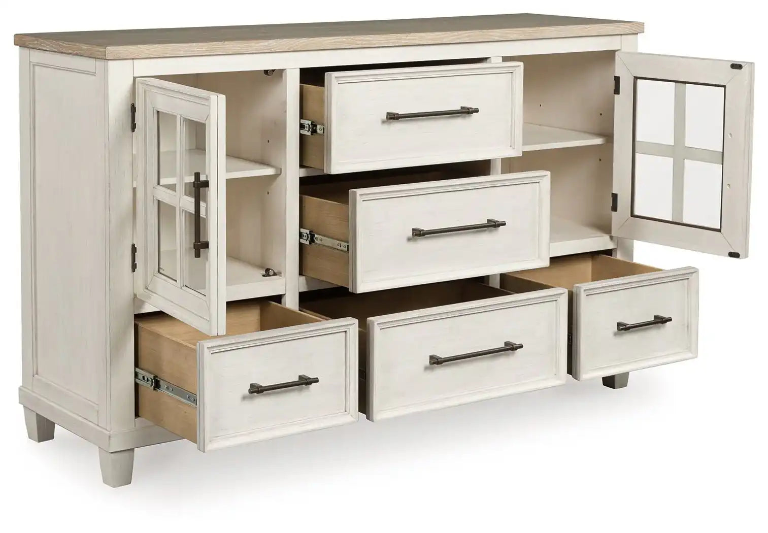 Shaybrock - Dresser - Antique White / Brown - Best Buy Furniture