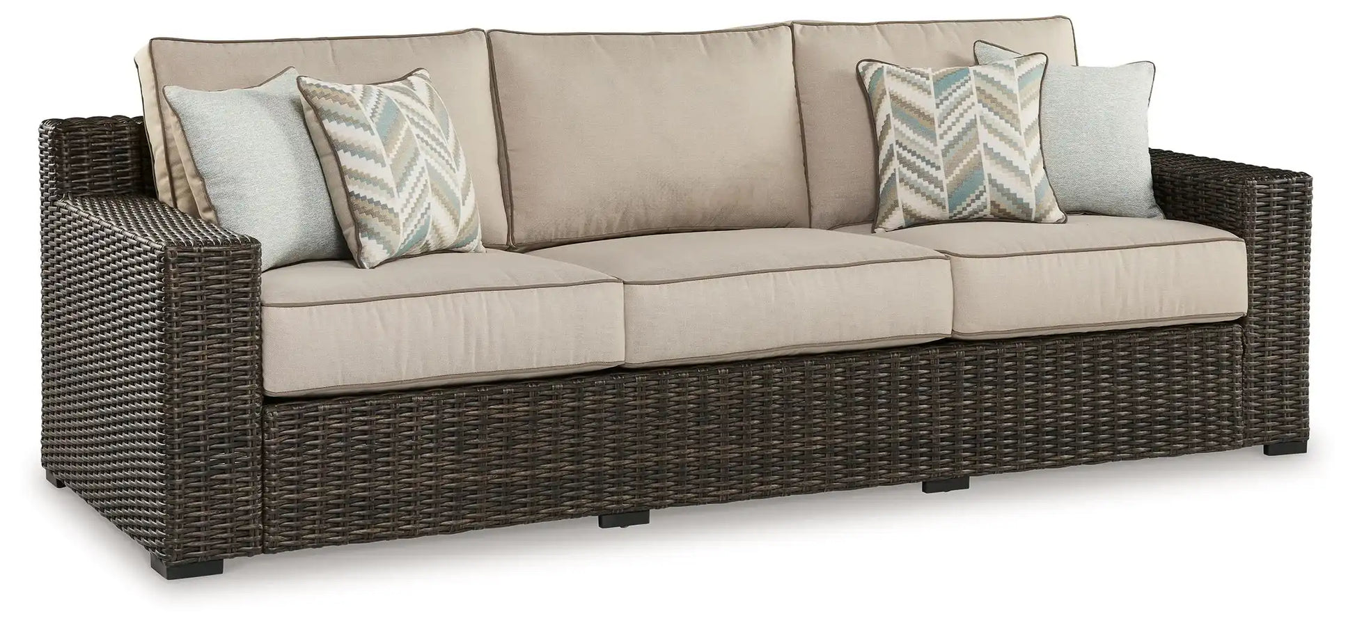 Coastline Bay - Sofa With Cushion - Brown - Best Buy Furniture