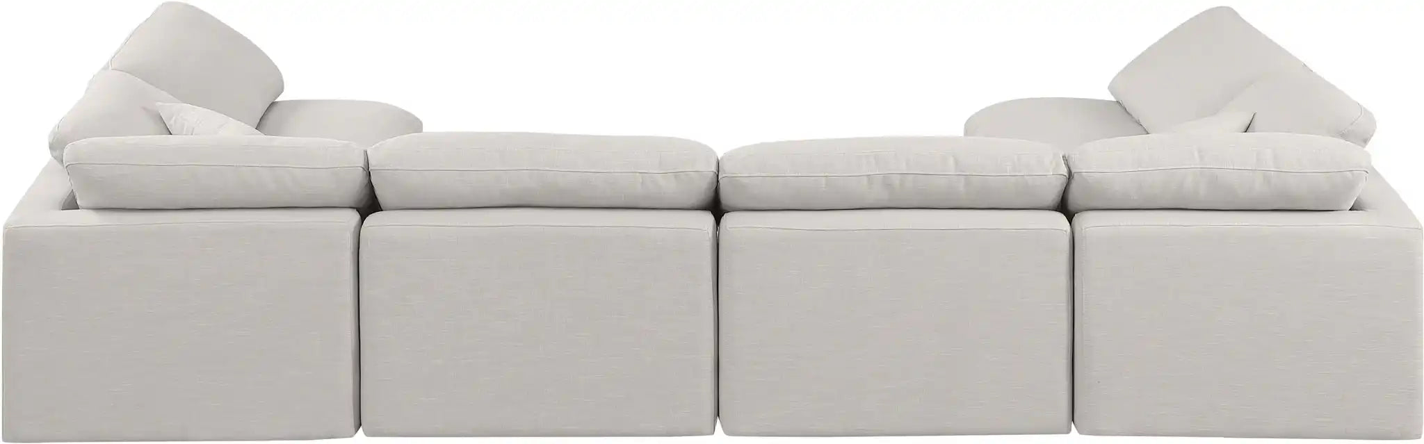 Indulge - Linen 6 Piece Modular U-Shaped Sectional