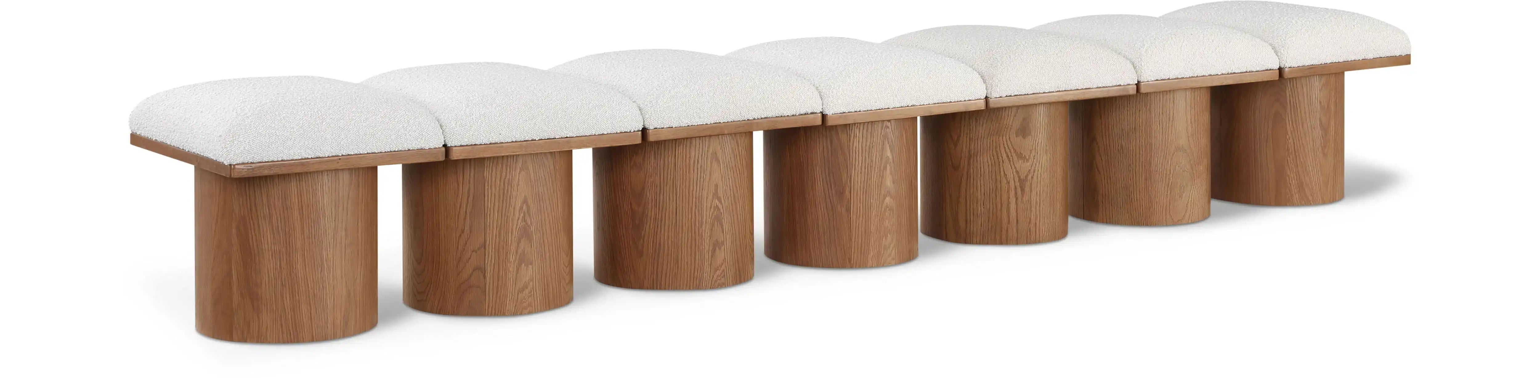 Pavilion - 7 Piece Modular Bench With Brown Base - Best Buy Furniture