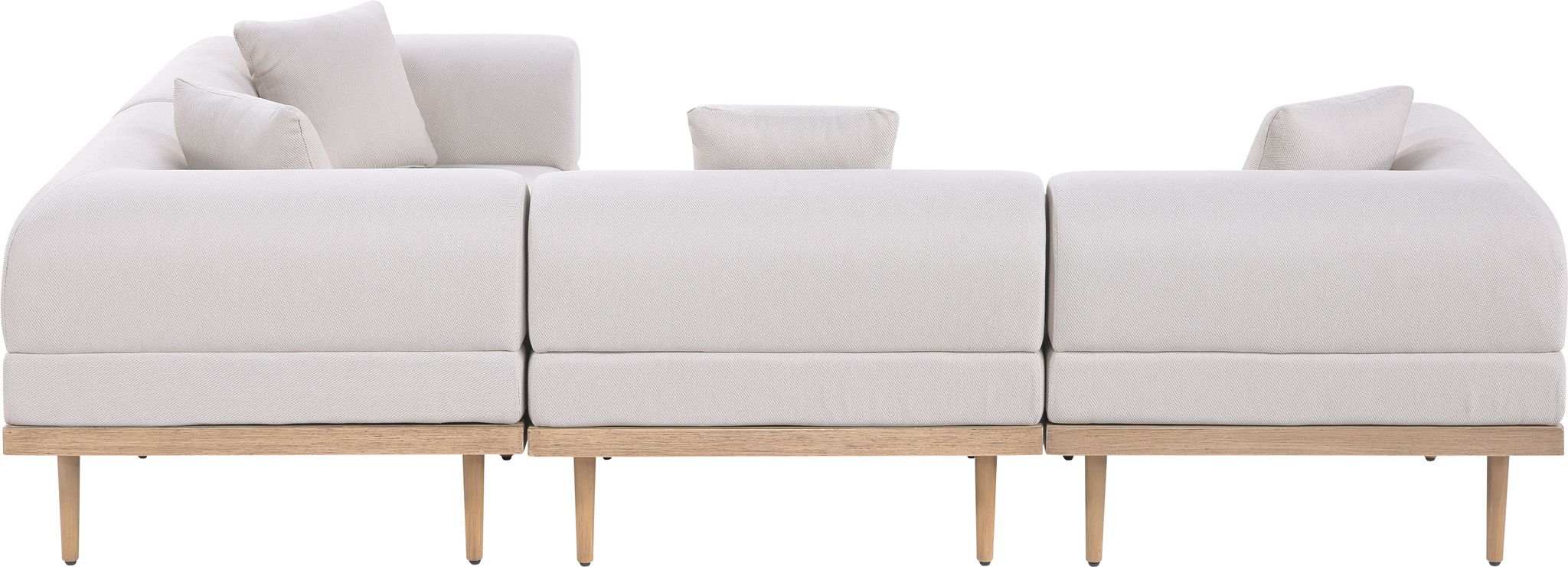Laguna - 4 Piece 106.5" Upholstered Outdoor Patio Modular Sectional