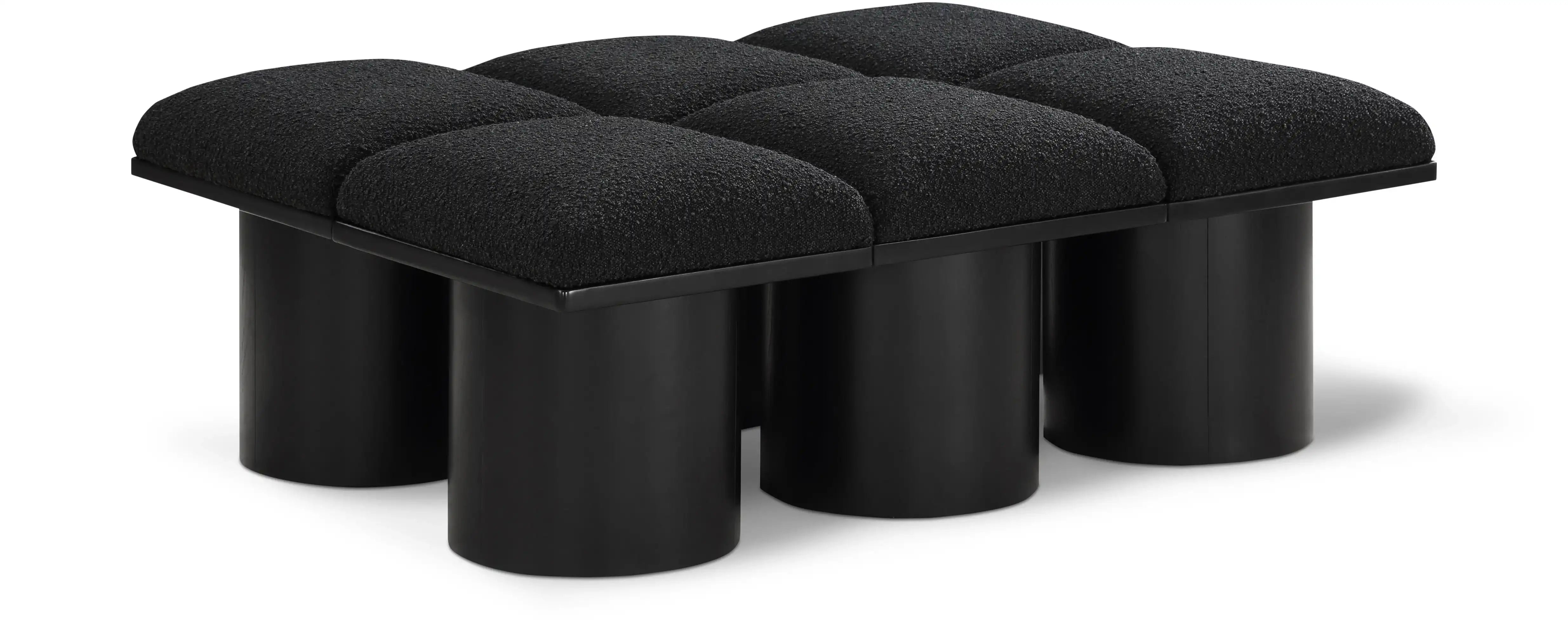 Pavilion - 6 Piece Modular Bench With Black Base - Best Buy Furniture