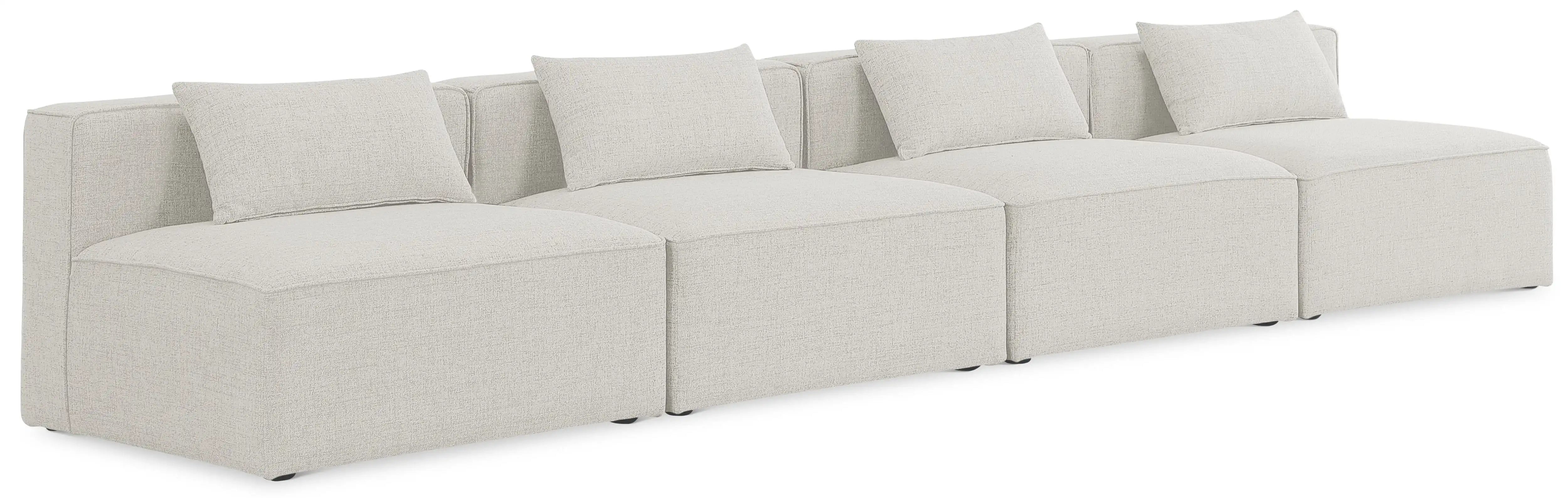 Cube - Linen Modular 4 Seat Armless Sofa - Best Buy Furniture