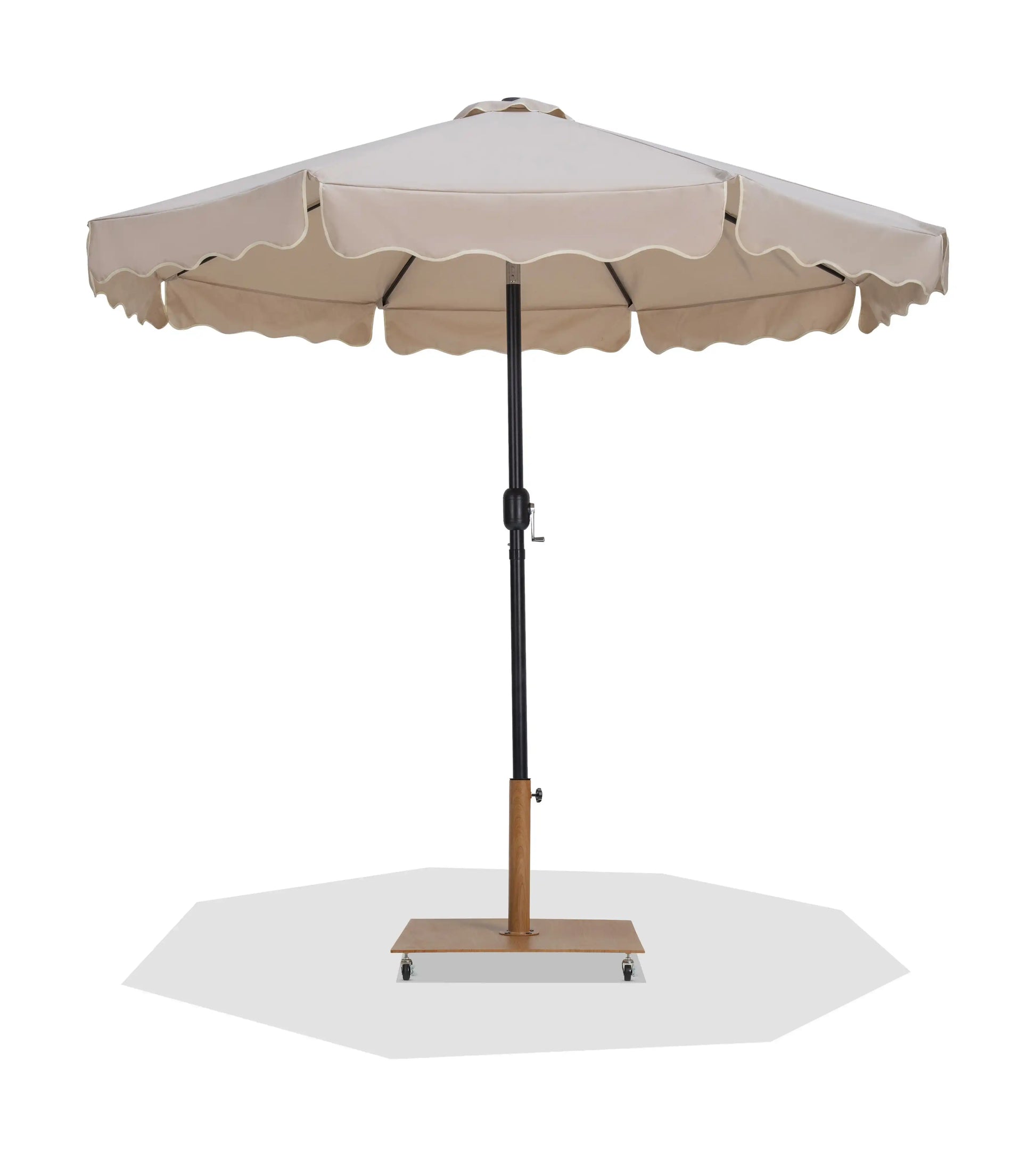 Amalfi - Aluminum Patio Umbrella - Light Brown Base / Black Pole - Best Buy Furniture