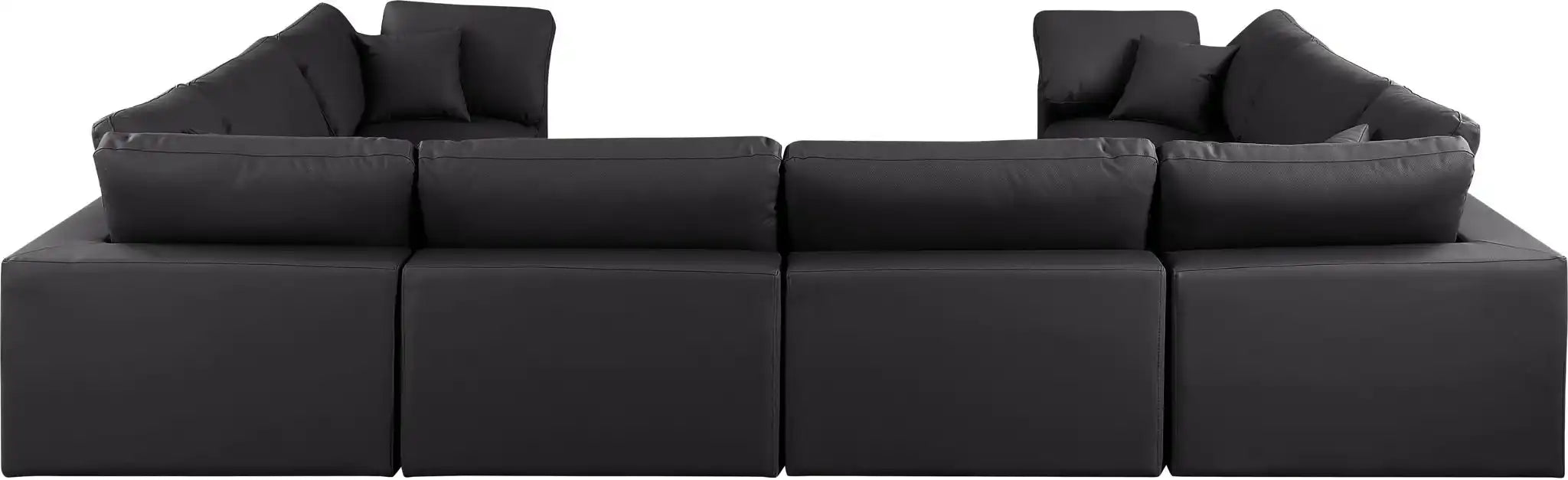 Comfy - 8 Piece Faux Leather Modular Sectional