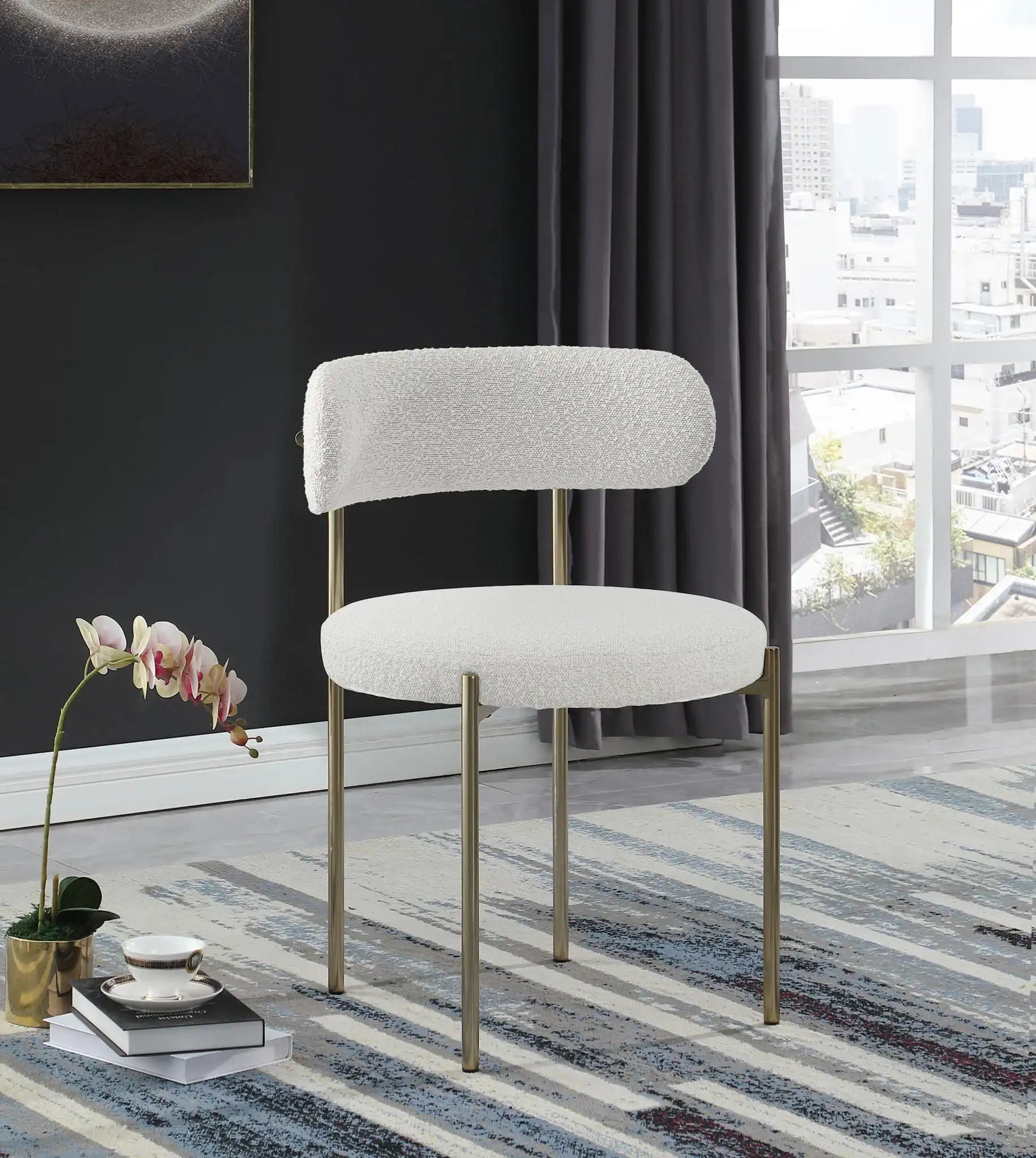 Beacon - Boucle Fabric Dining Chair (Set of 2)