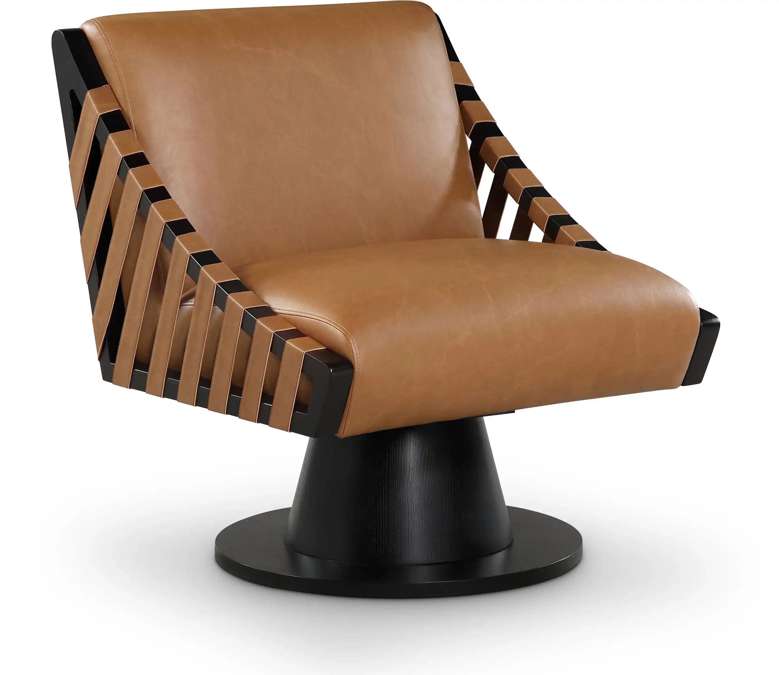 Millwin - Swivel Accent Chair With Black Base - Best Buy Furniture