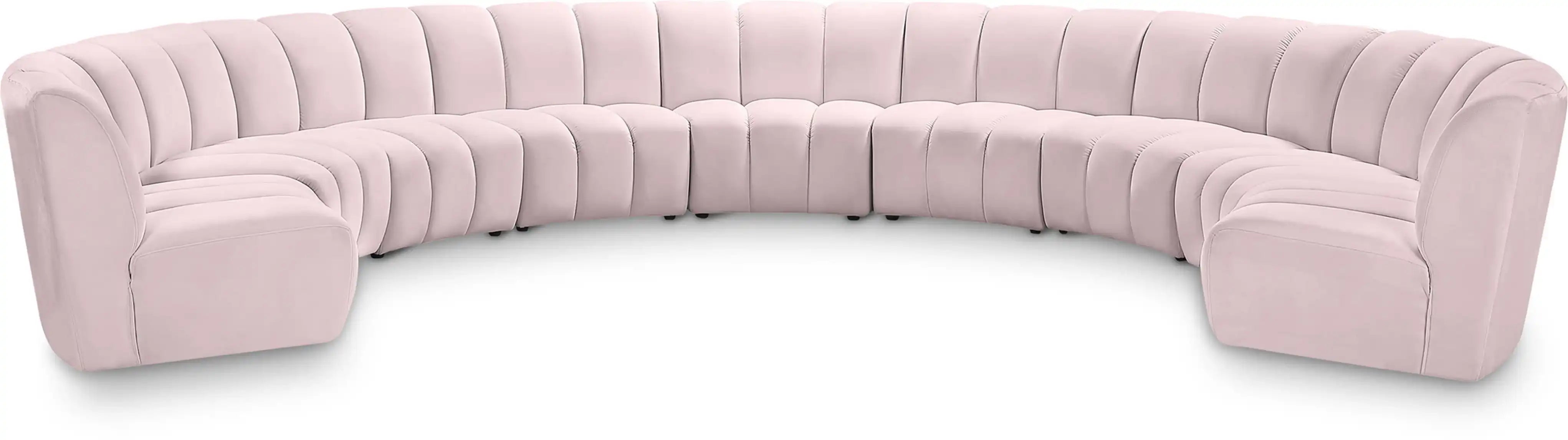 Infinity - 9 Piece Velvet Modular Sectional - Best Buy Furniture